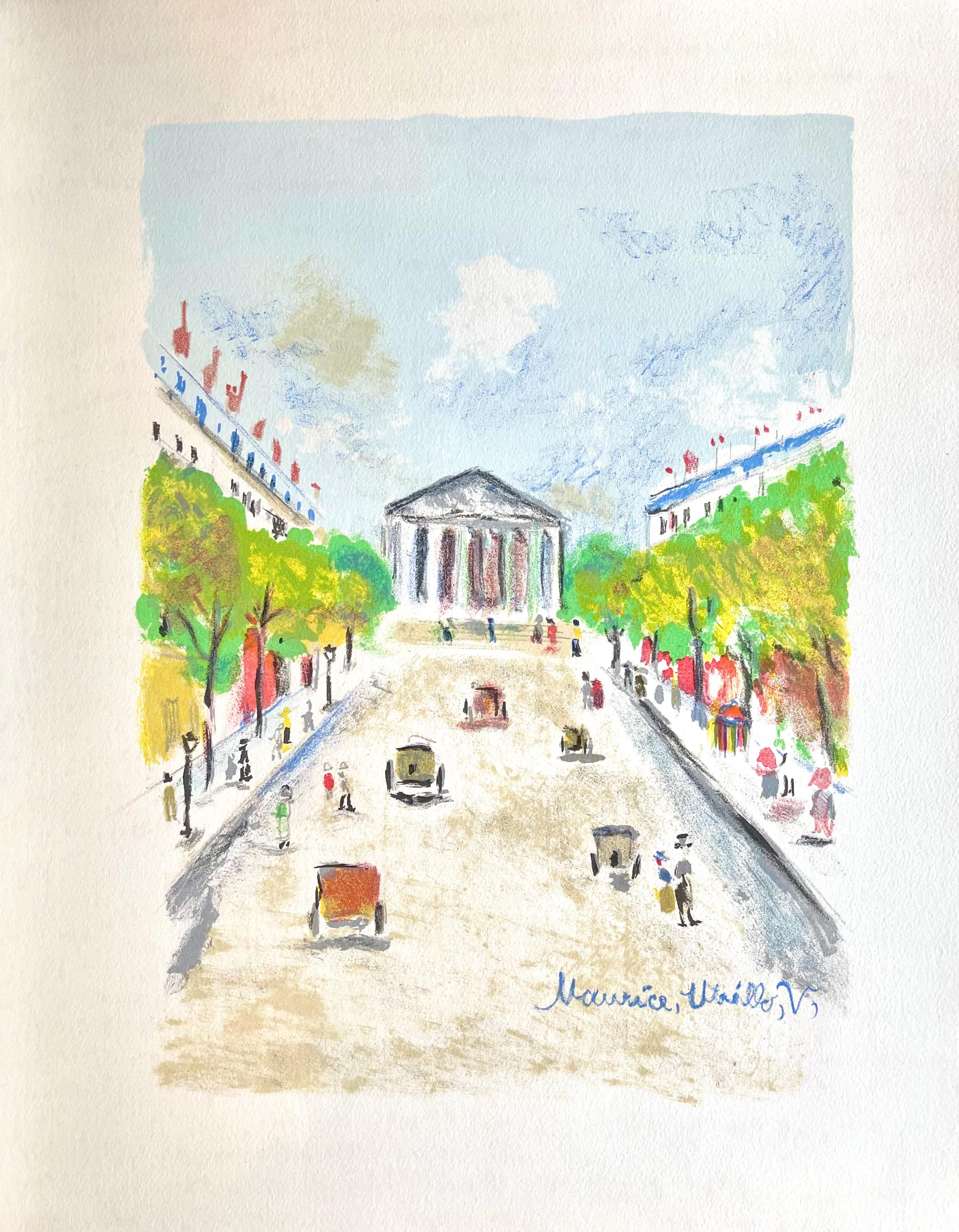 Maurice Utrillo, Rue Royale (La Madeleine), Paris Capitale, Limited Edition Lithograph