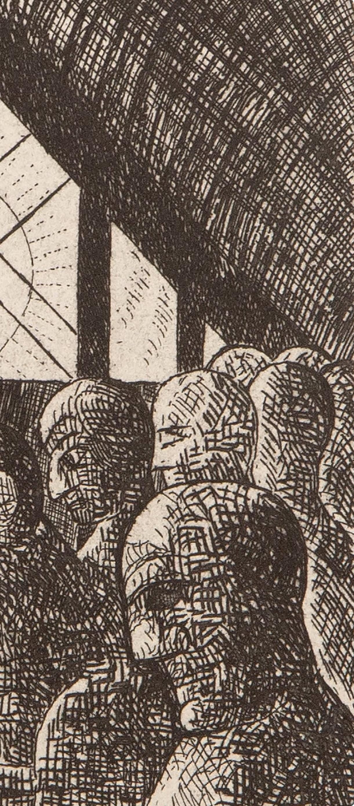 Marcel Gromaire, Composition, Vers un monde volage, Limited Edition Etching