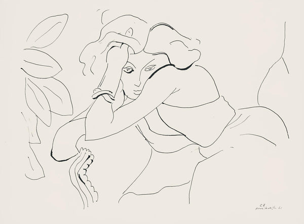 Henri Matisse, Série C, var. 8 (Duthuit 9), Henri Matisse, Dessins, Thèmes et variations, Limited Edition Lithograph