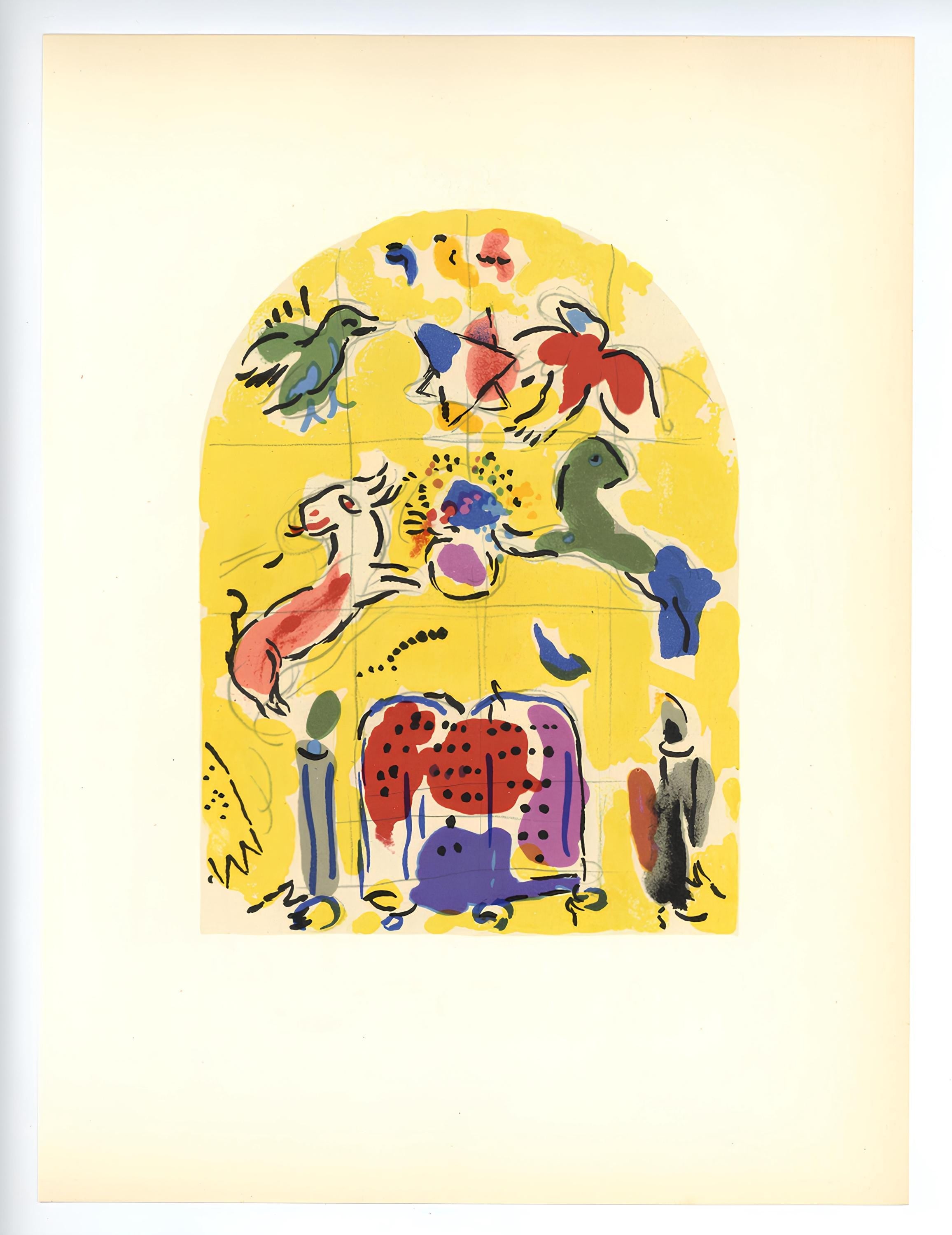 Marc Chagall, Tribe of Levi, Jerusalem Windows, Limited Edition Lithograph