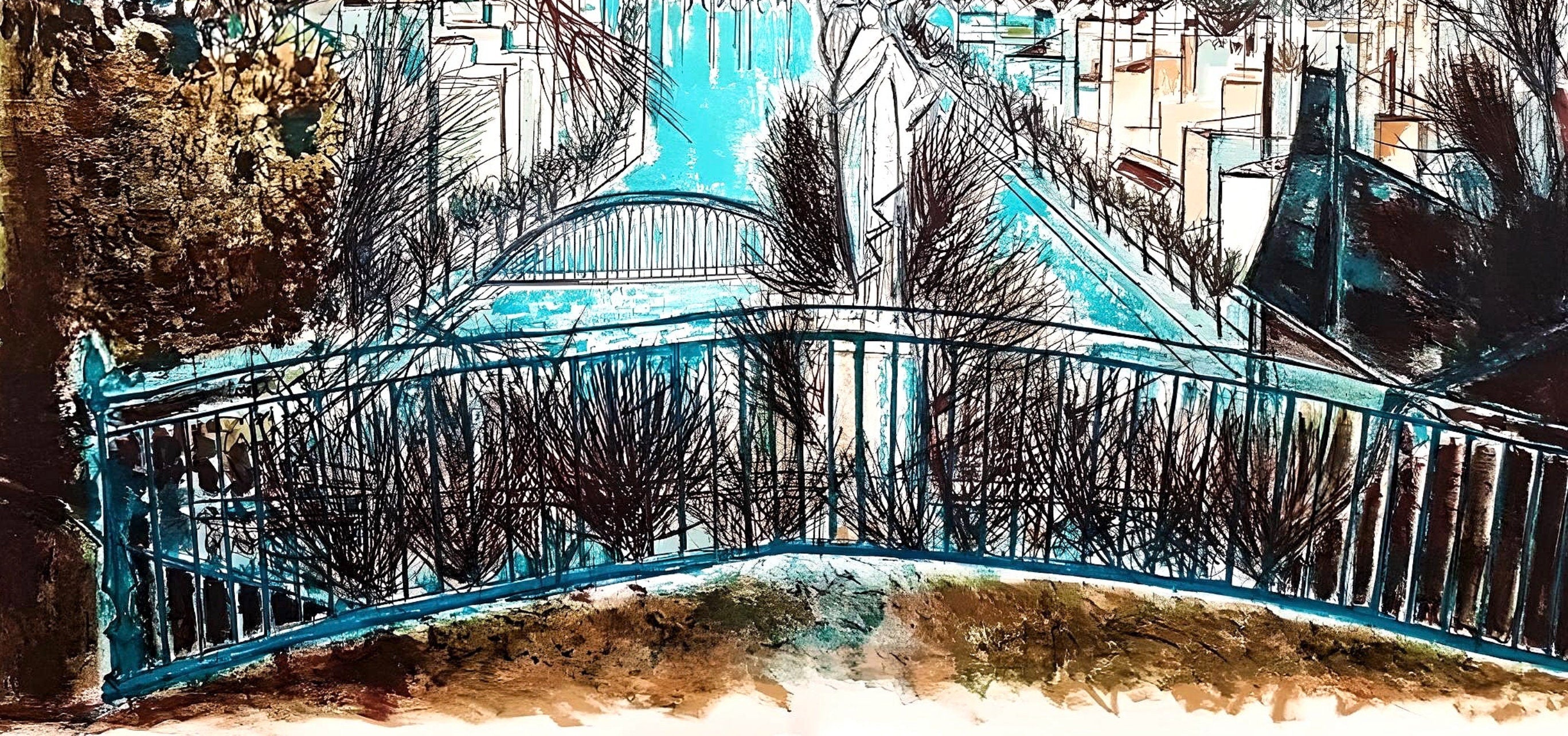Édouard-Georges Mac-Avoy, Panorama de Paris, Au Temps de Paris Seine, Limited Edition Lithograph