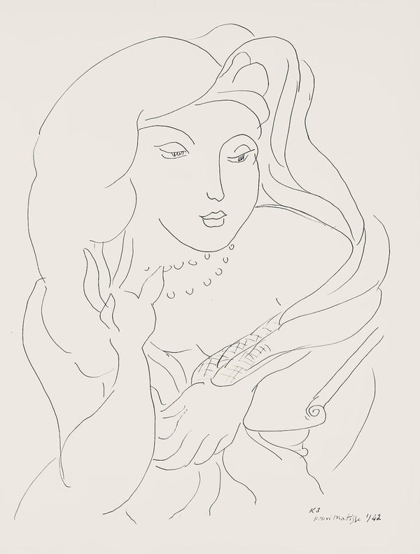 Henri Matisse, Série K, var. 3 (Duthuit 9), Henri Matisse, Dessins, Thèmes et variations, Limited Edition Lithograph