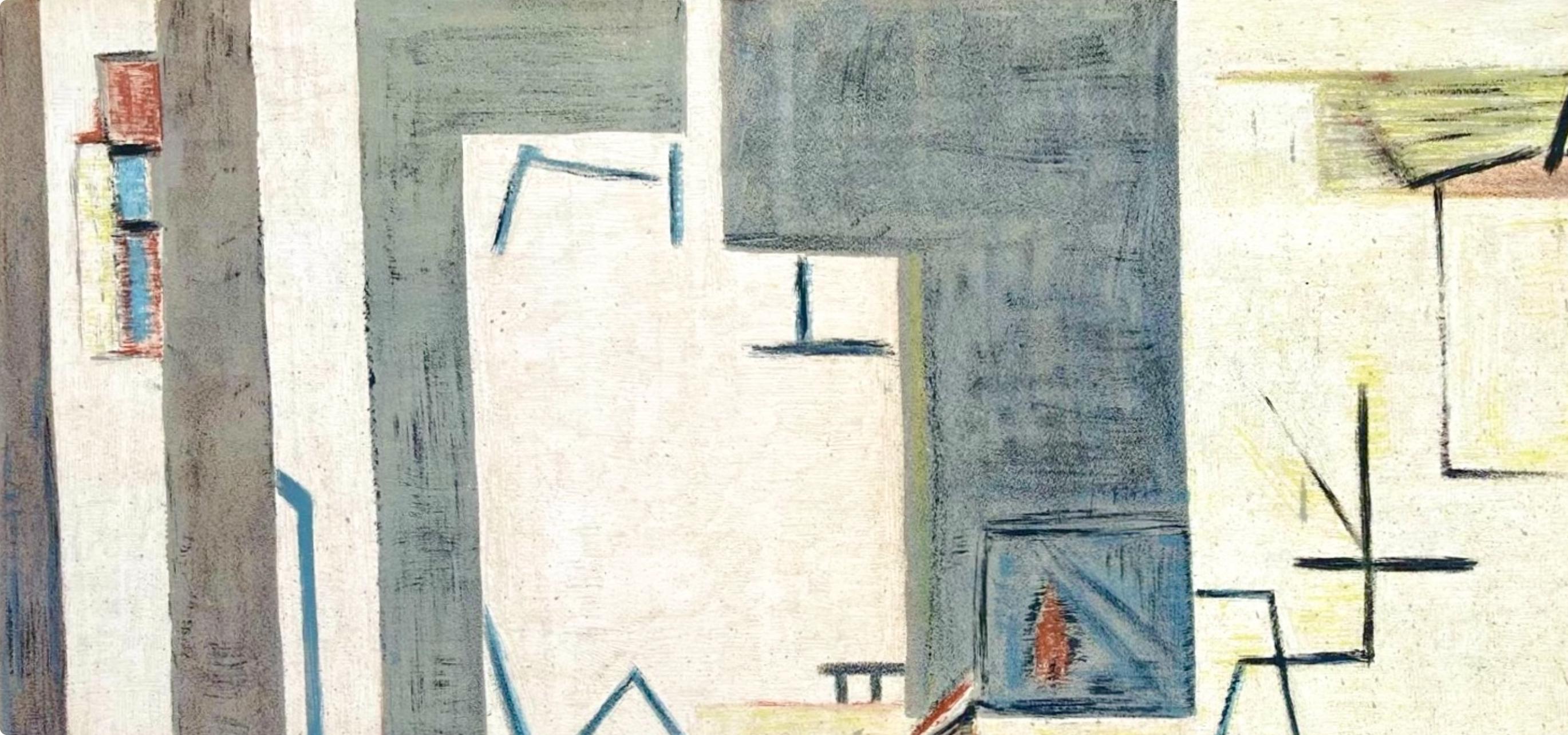 Geer van Velde, Composition, Derrière le miroir, Limited Edition Lithograph