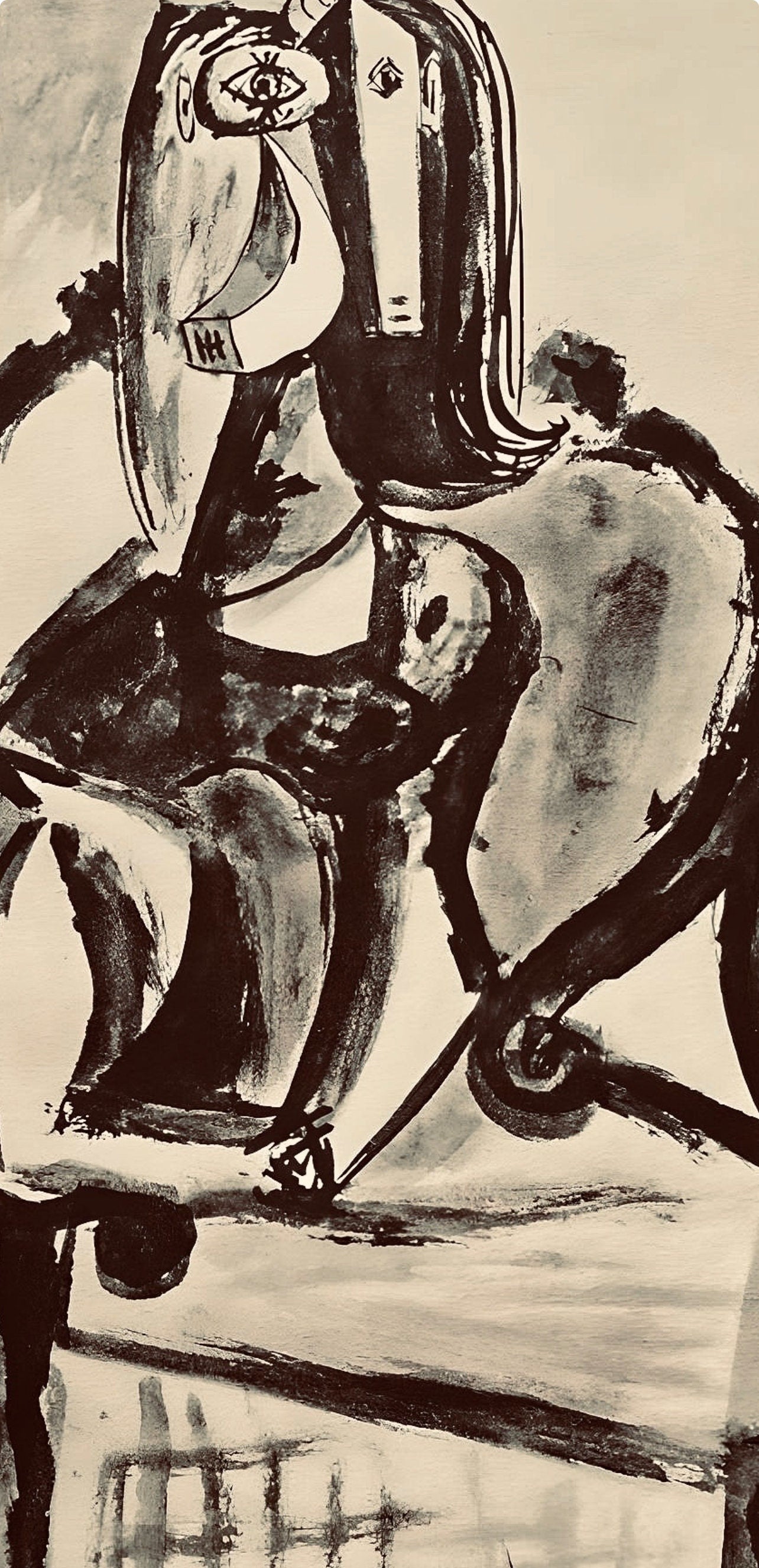 Pablo Picasso, Composition, Carnet de dessins de Picasso, Cahiers d’Art, Limited Edition Lithograph