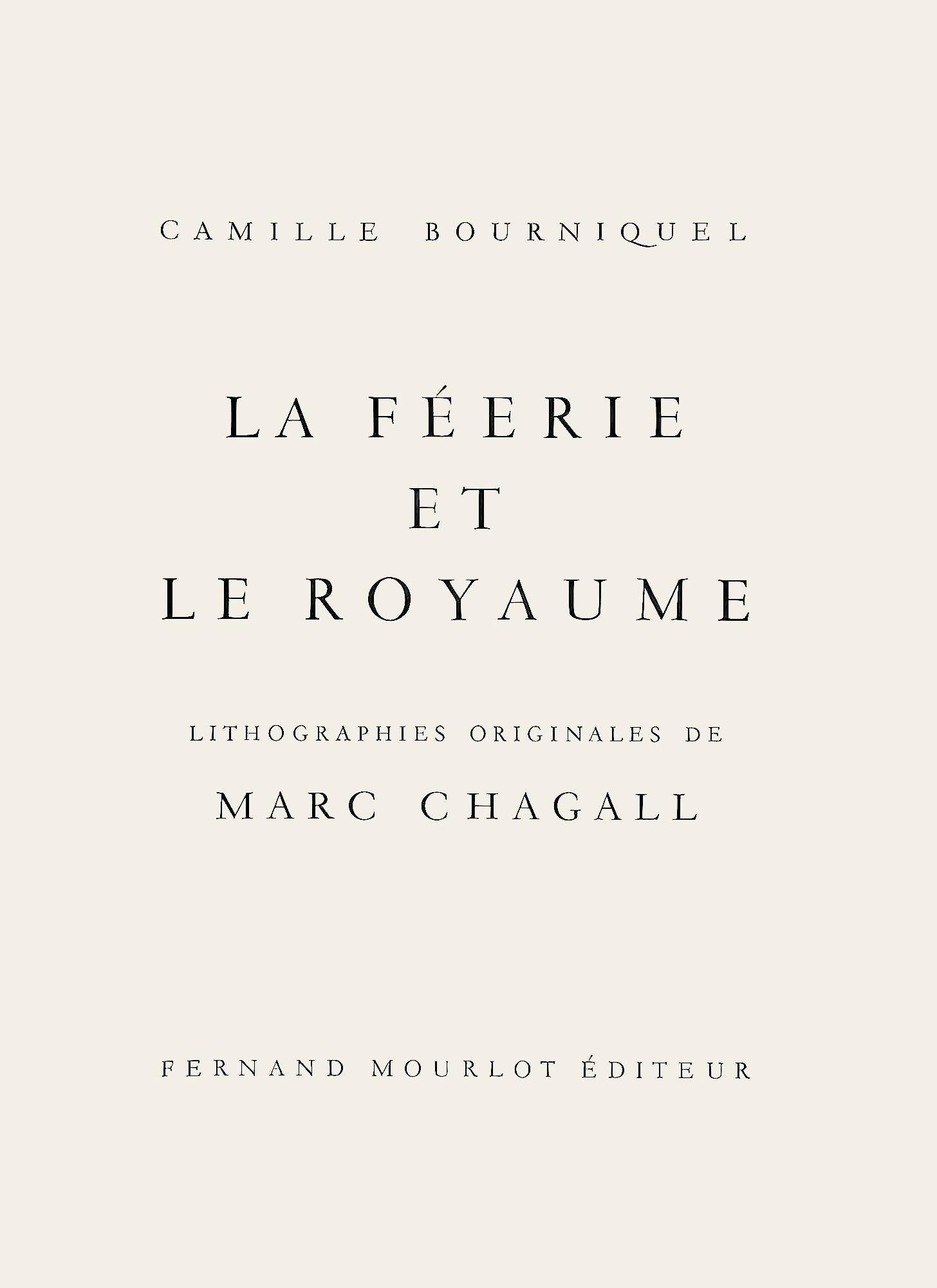 Marc Chagall, Composition (Mourlot 668-677), La Féerie et Le Royaume, Limited Edition Lithograph