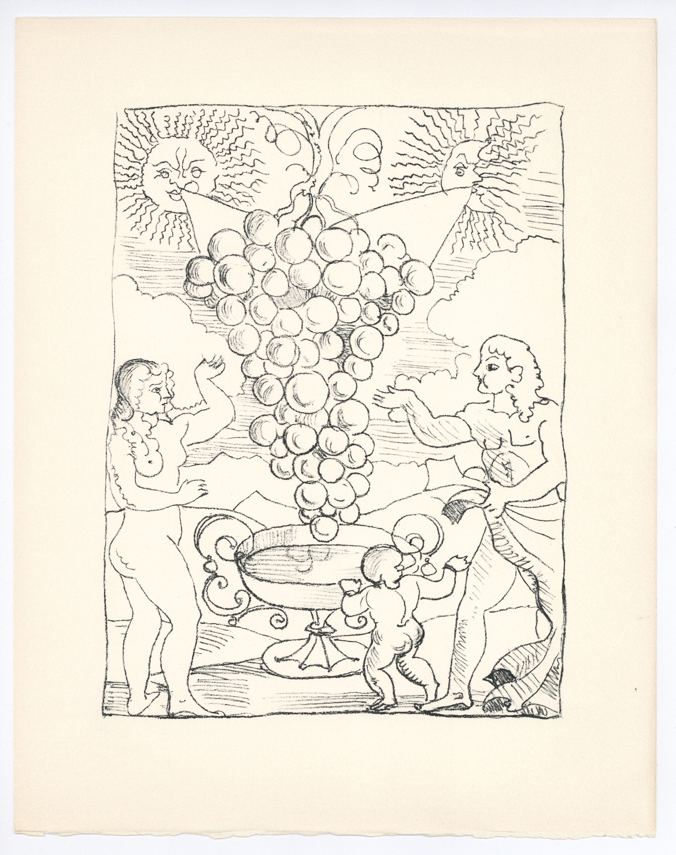 André Derain, Age d'or et Terre promise, Vins, Fleurs et Flammes, Limited Edition Lithograph