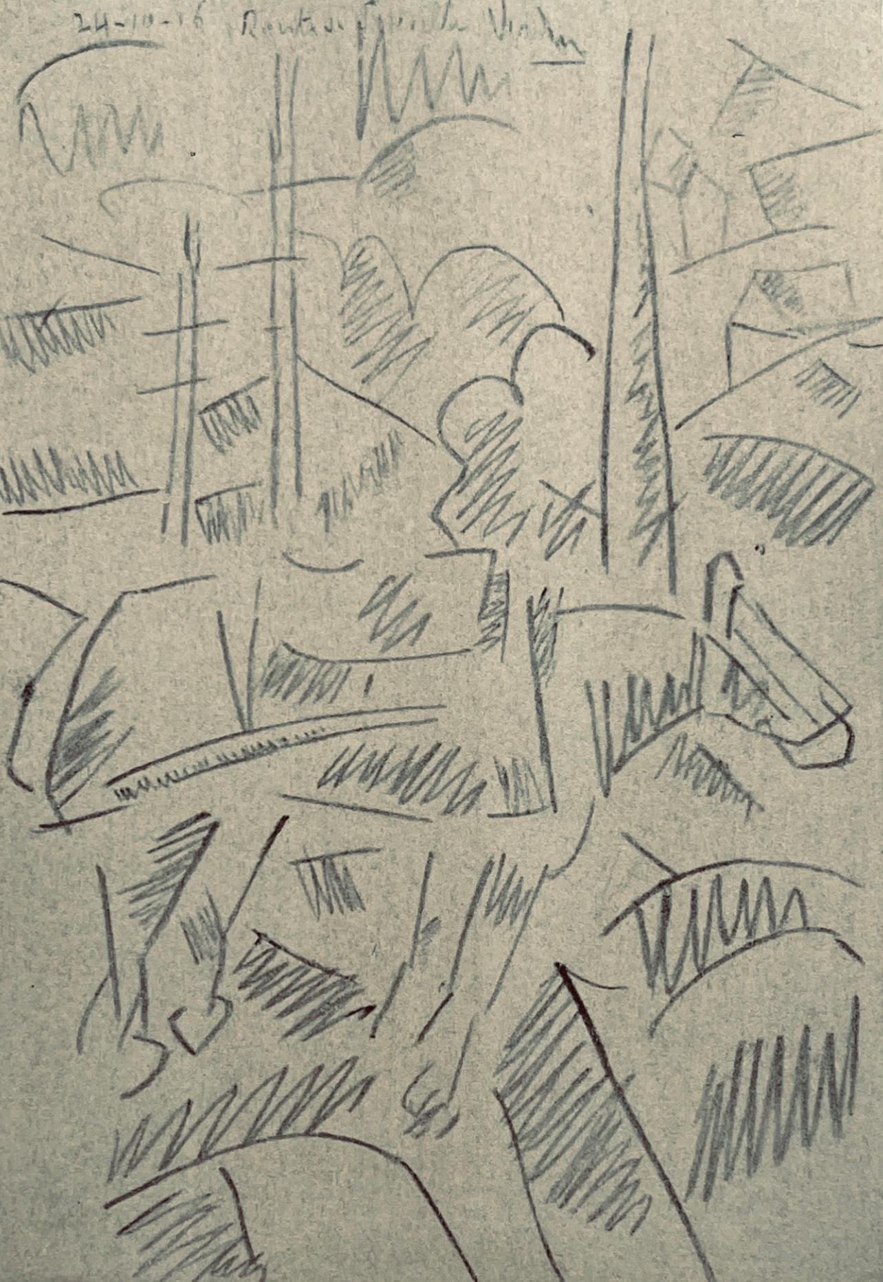Fernand Léger, Sur La Route De Souville, Fernand Léger, Dessins de Guerre, Limited Edition Lithograph
