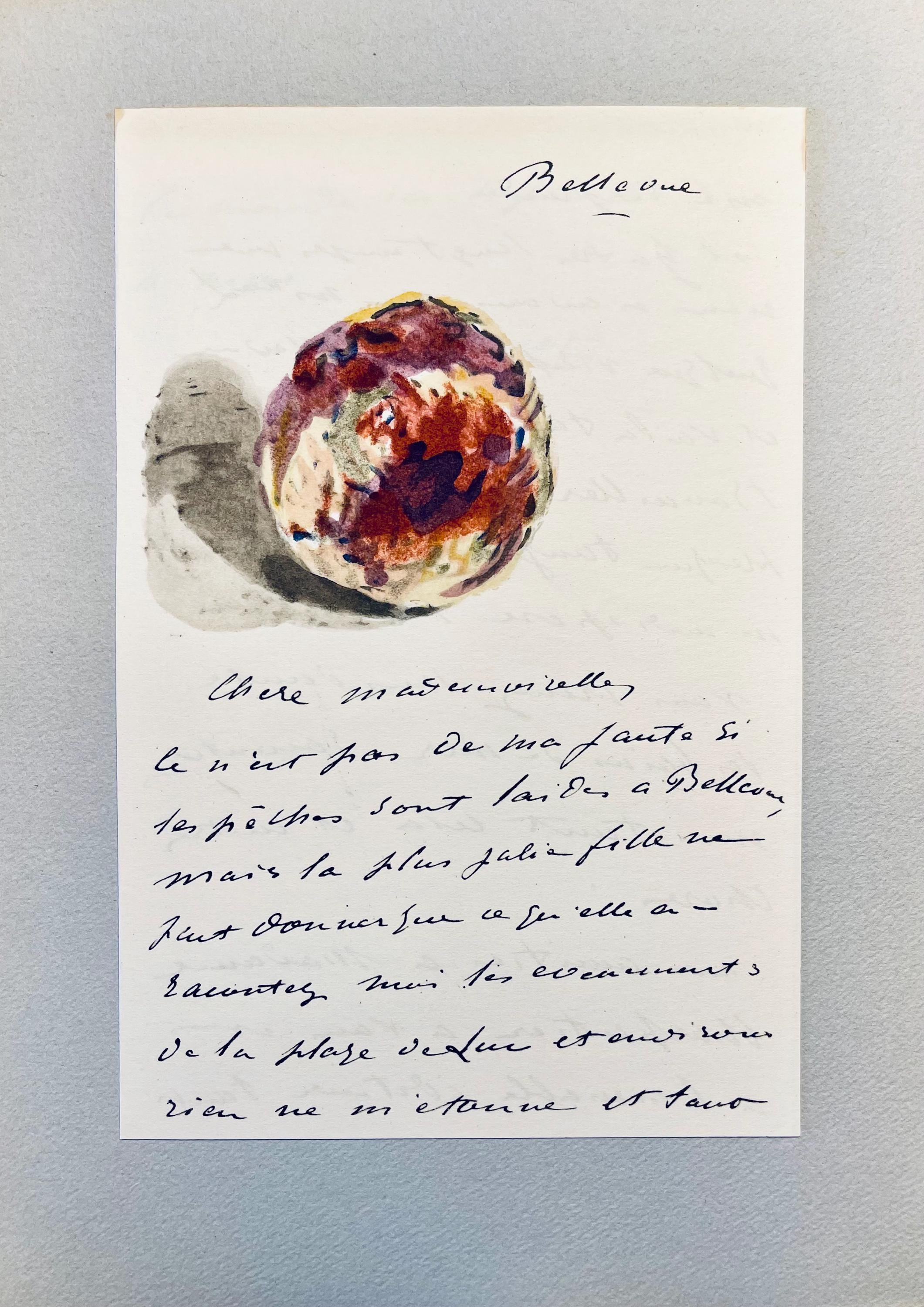 Édouard Manet, Composition, Édouard Manet, Letters with Aquarelles, Limited Edition Lithograph