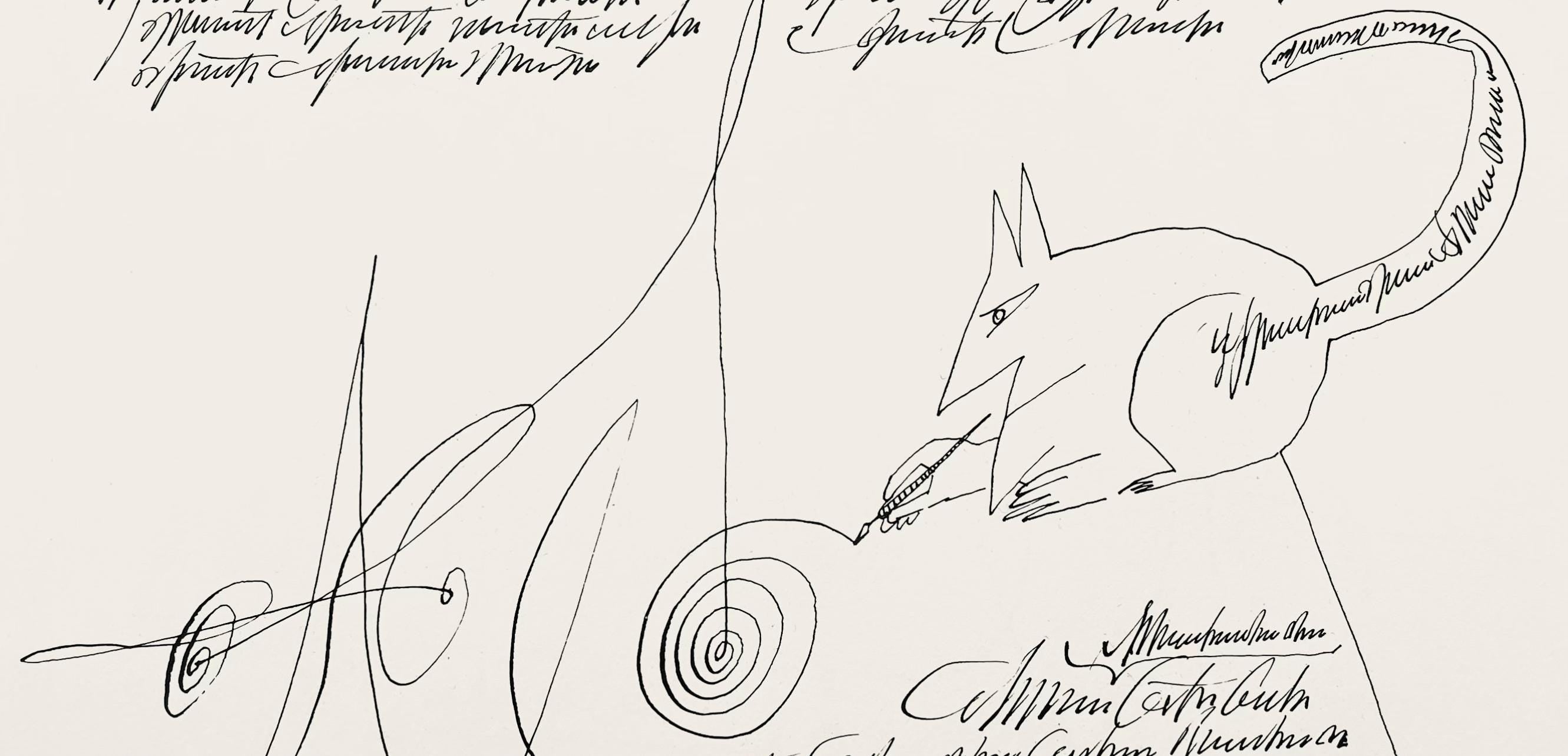 Saul Steinberg, Composition, Derrière le miroir, Limited Edition Lithograph