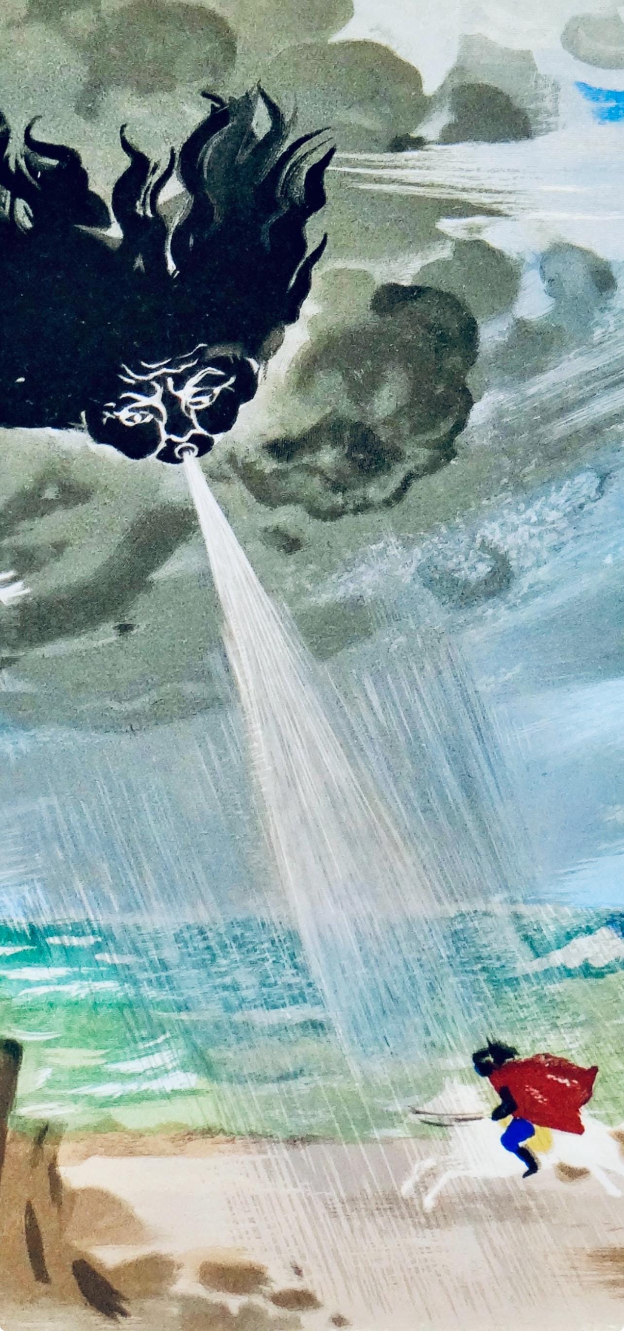 Roger Chapelain-Midy, Phebus et Borée, Vingt fables de La fontaine, Limited Edition Woodcut