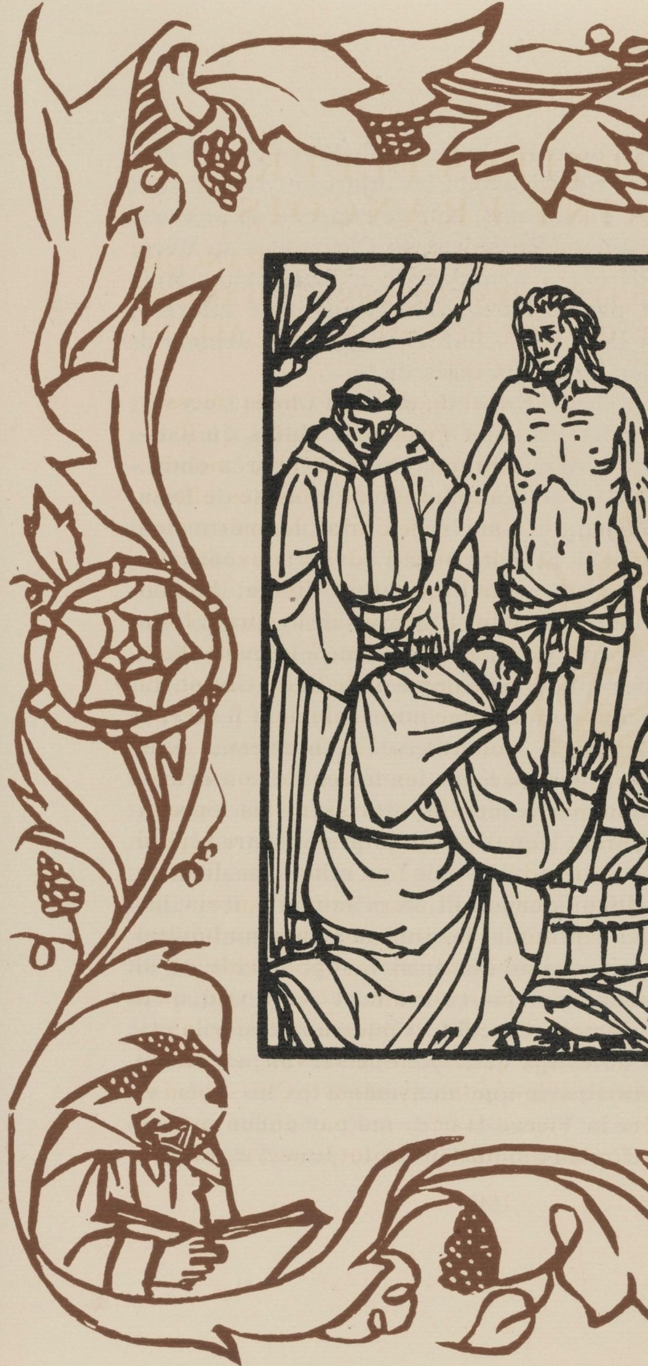 Émile Bernard, Composition (Morane, No. 100), Les Petites Fleurs de St. Françoise, Limited Edition Woodcut