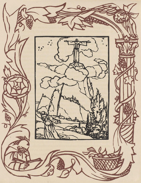 Émile Bernard, Composition (Morane, No. 100), Les Petites Fleurs de St. Françoise, Limited Edition Woodcut