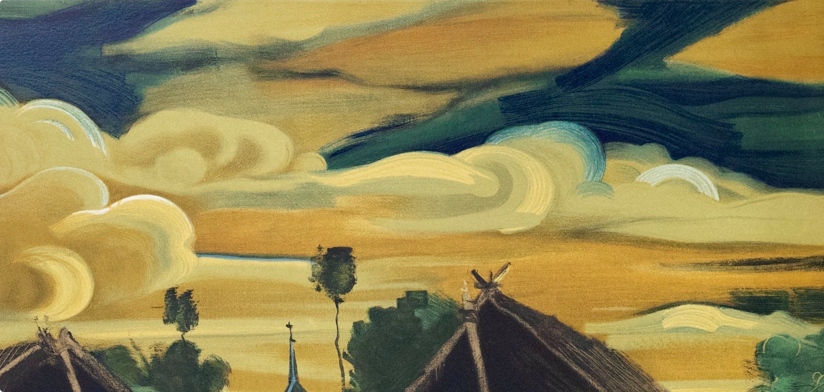 André Derain, Les deux hangars, André Derain, Collection Pierre Lévy, Limited Edition Lithograph