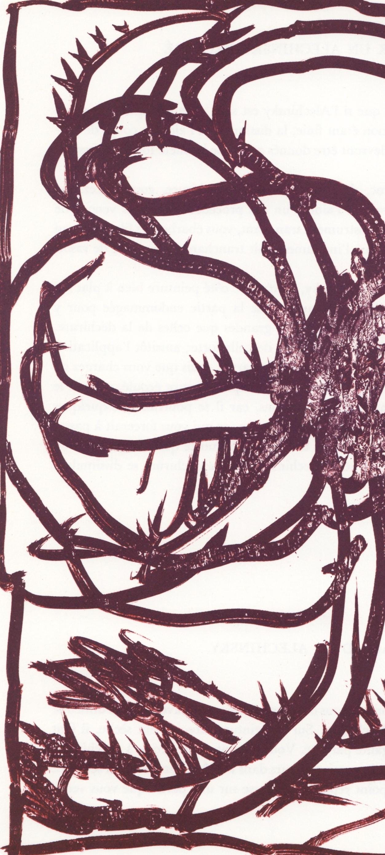 Pierre Alechinsky, Composition, Derrière le miroir, Limited Edition Lithograph