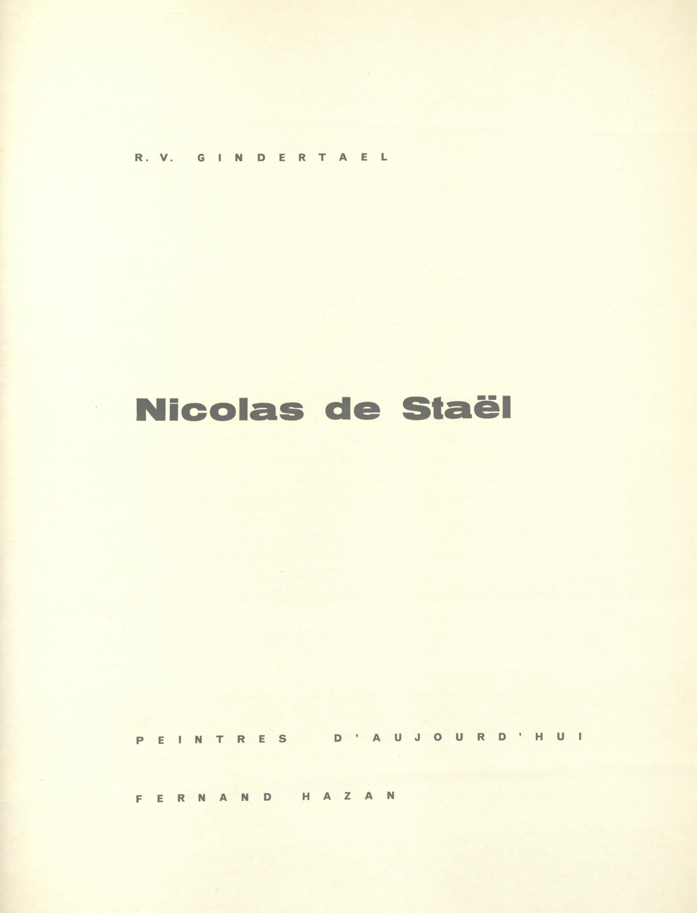 Nicolas de Staël, Composition, Nicolas de Staël, Peintres d'aujourd'hui, Limited Edition Lithograph
