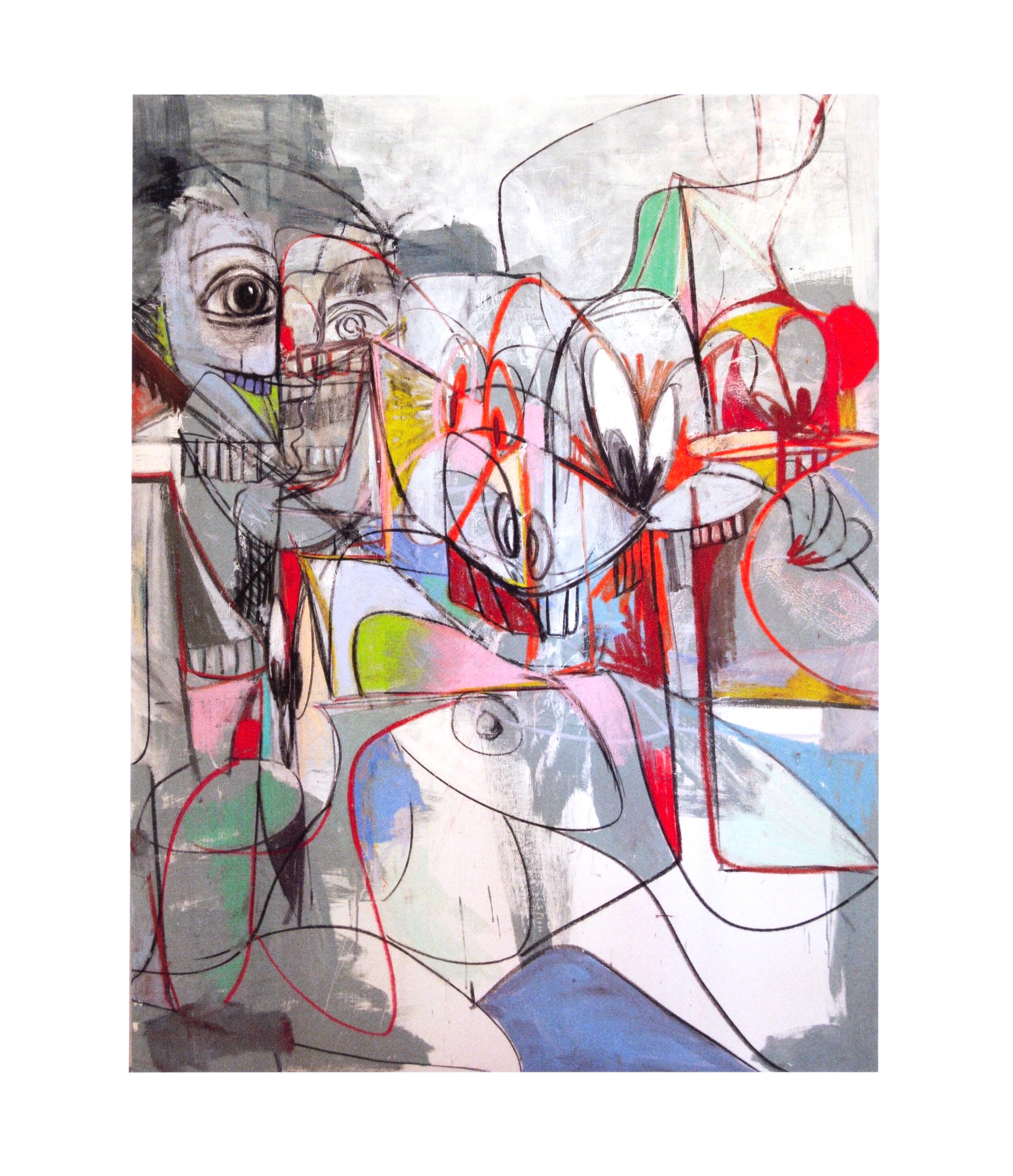 George Condo, Conversations, Drawing Paintings, Limited Edition Four Color Process Print