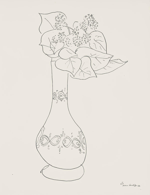 Henri Matisse, Série J, var. 1 (Duthuit 9), Henri Matisse, Dessins, Thèmes et variations, Limited Edition Lithograph