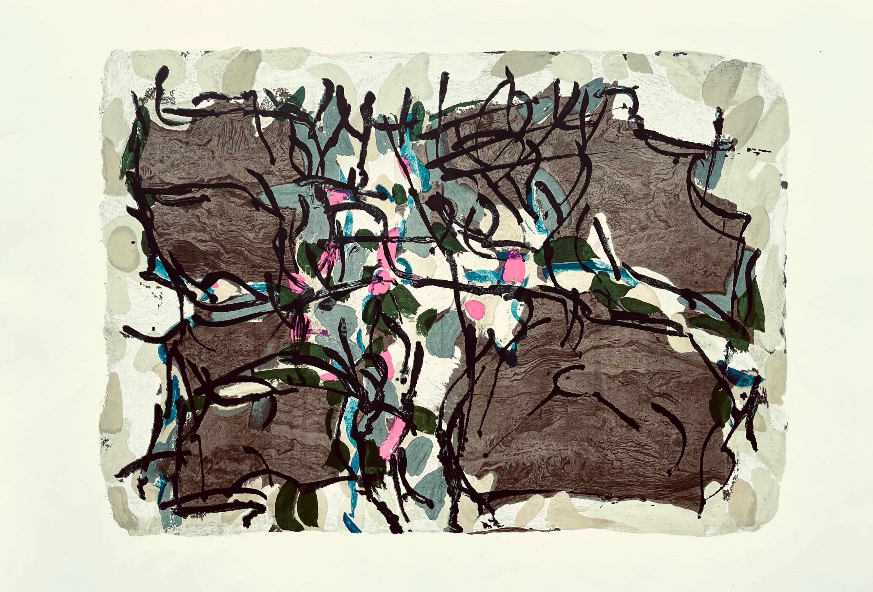 Jean-Paul Riopelle, Composition, Derrière le miroir, Limited Edition Lithograph