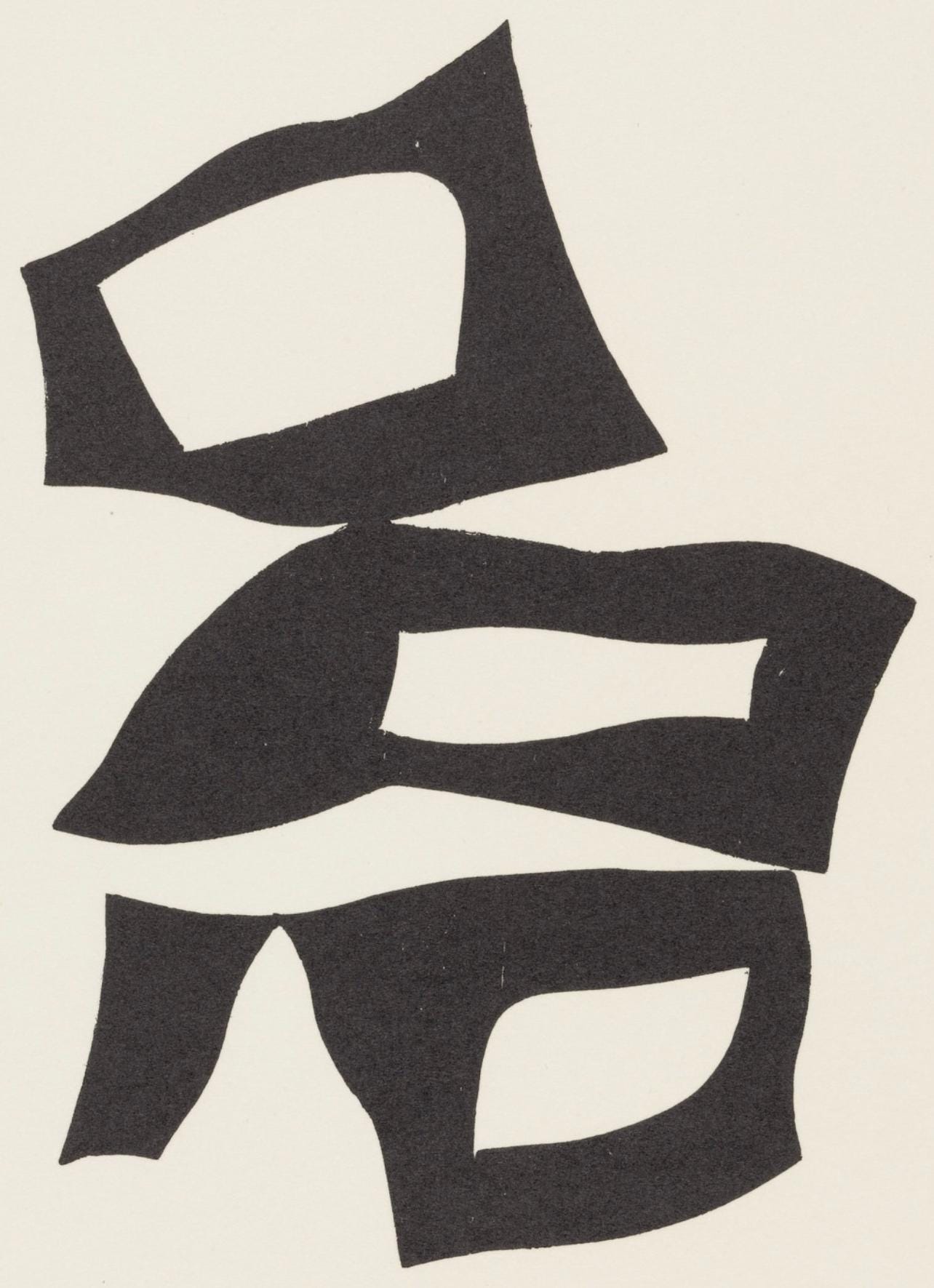 Hans Jean Arp, Composition (Arntz 148-175; Hagenbach A 25; Bolliger 54), Dreams and Projects, Limited Edition Woodcut