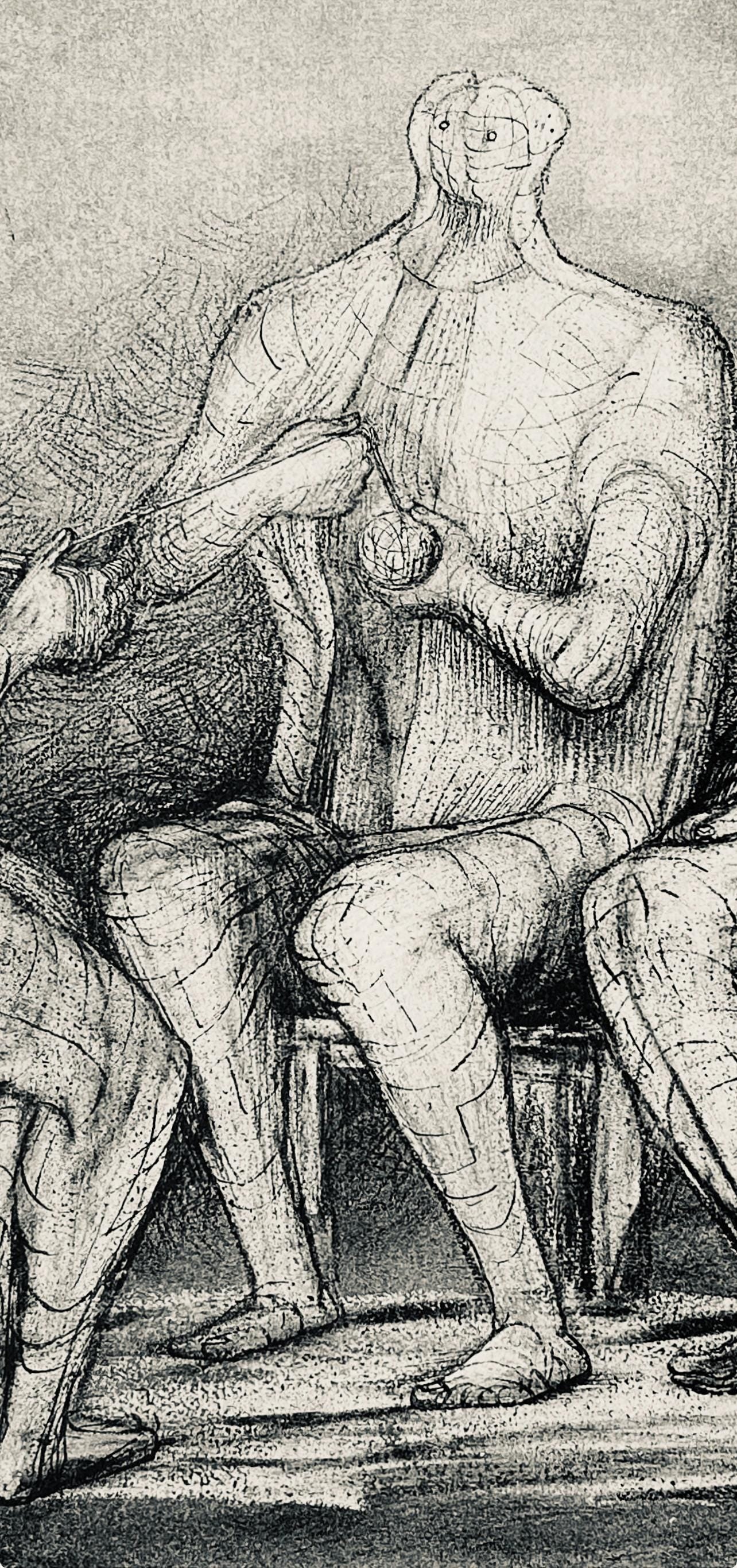 Henry Moore, Women Winding Wool, The Drawings of Henry Moore, Limited Edition Lithograph