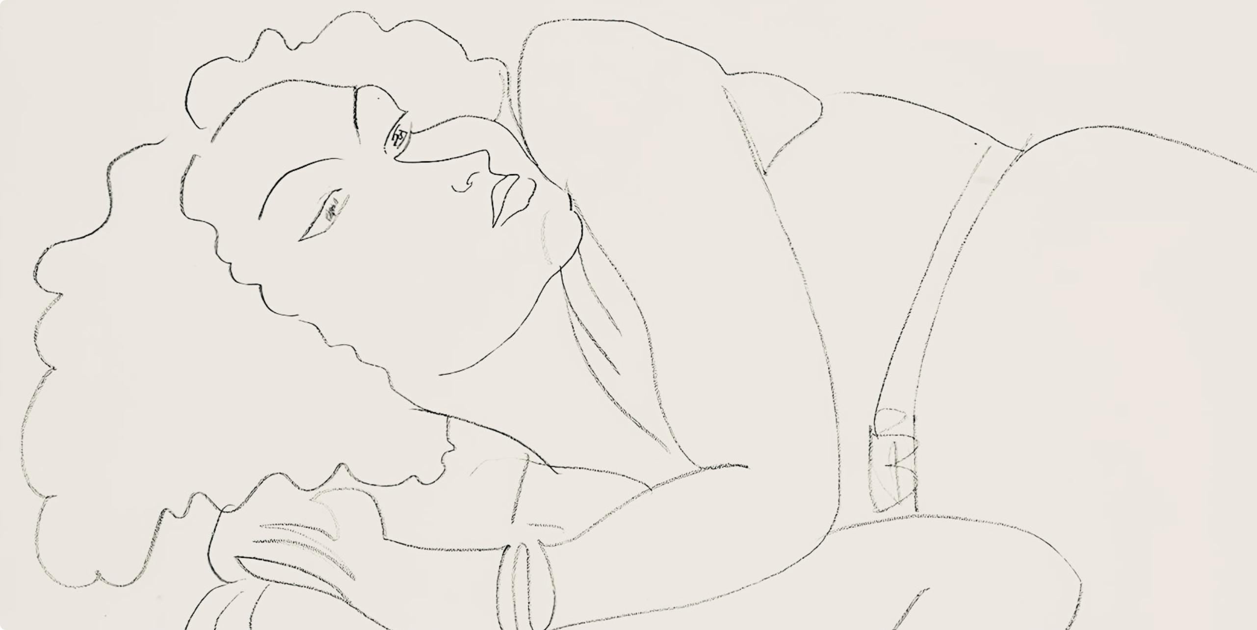 Henri Matisse, Série F, var. 7 (Duthuit 9), Henri Matisse, Dessins, Thèmes et variations, Limited Edition Lithograph