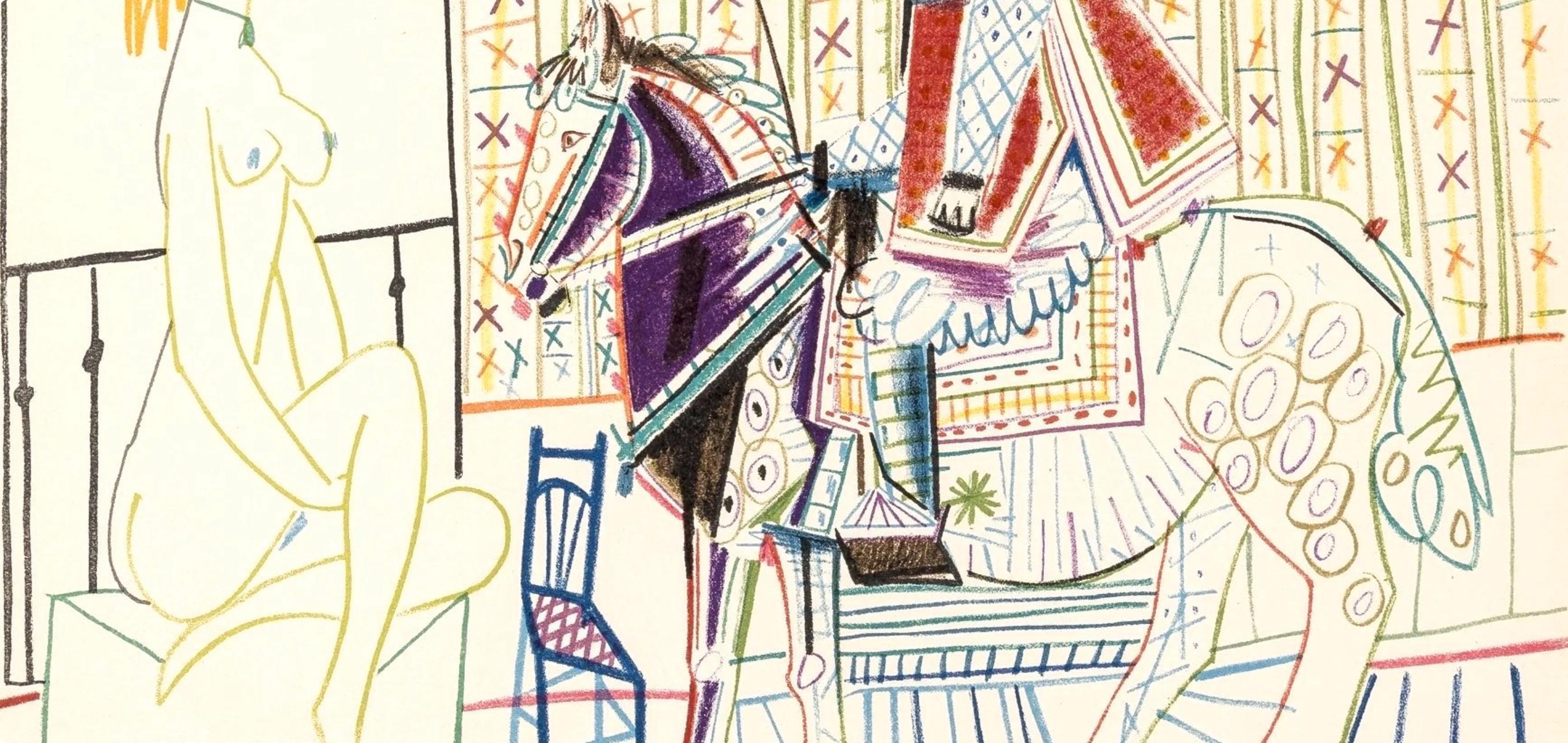 Pablo Picasso, Composition, Picasso and the Human Comedy, Verve: Revue Artistique et Littéraire, Limited Edition Lithograph