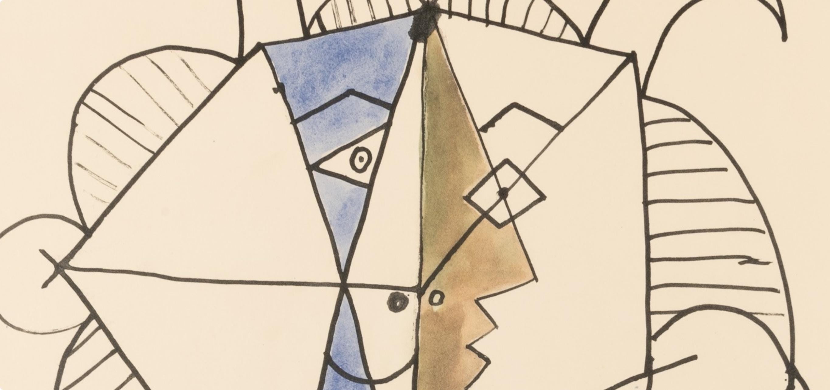 Pablo Picasso, Composition, Faunes et Flore d'Antibes, Limited Edition Lithograph