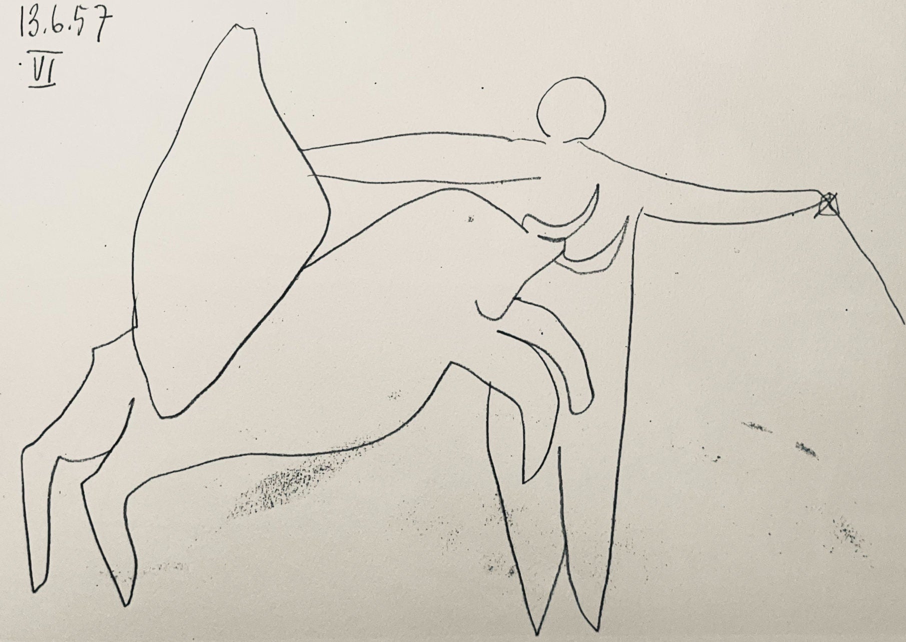 Pablo Picasso, Composition (Bloch 1276; Czwiklitzer 23), Toros y Toreros, Limited Edition Lithograph