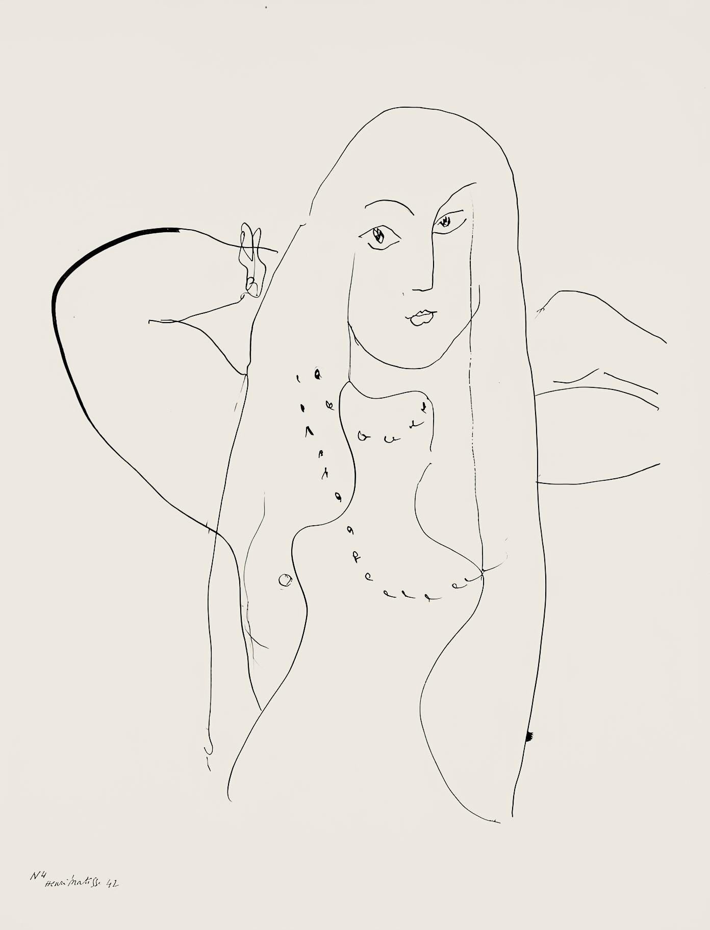Henri Matisse, Série N, var. 4 (Duthuit 9), Henri Matisse, Dessins, Thèmes et variations, Limited Edition Lithograph