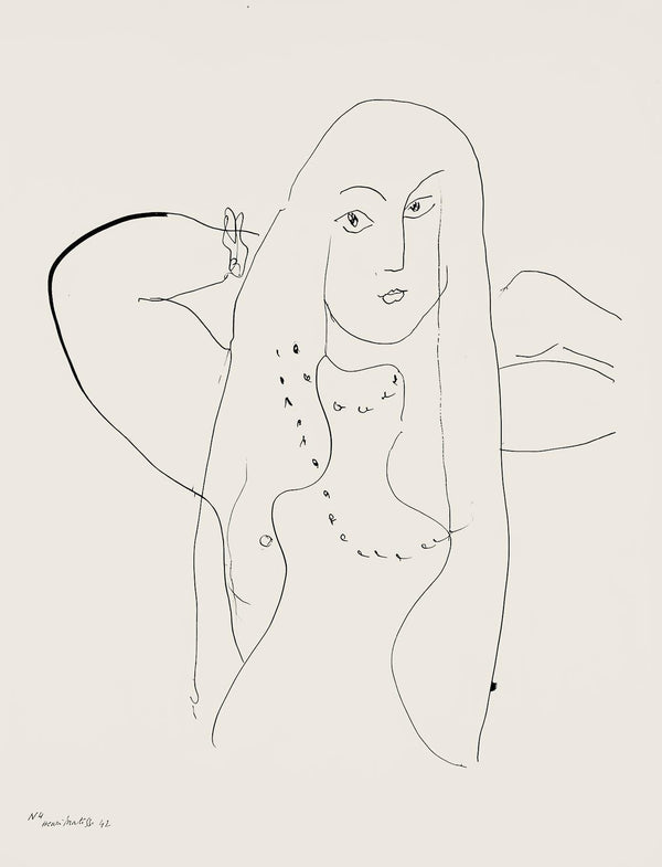 Henri Matisse, Série N, var. 4 (Duthuit 9), Henri Matisse, Dessins, Thèmes et variations, Limited Edition Lithograph