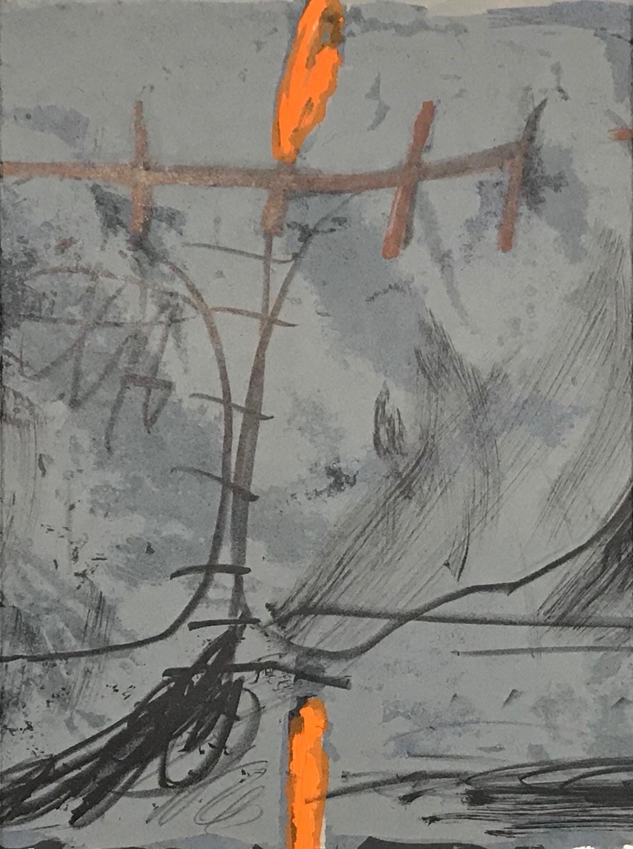Antoni Tàpies, Composition, Derrière le miroir, Limited Edition Lithograph