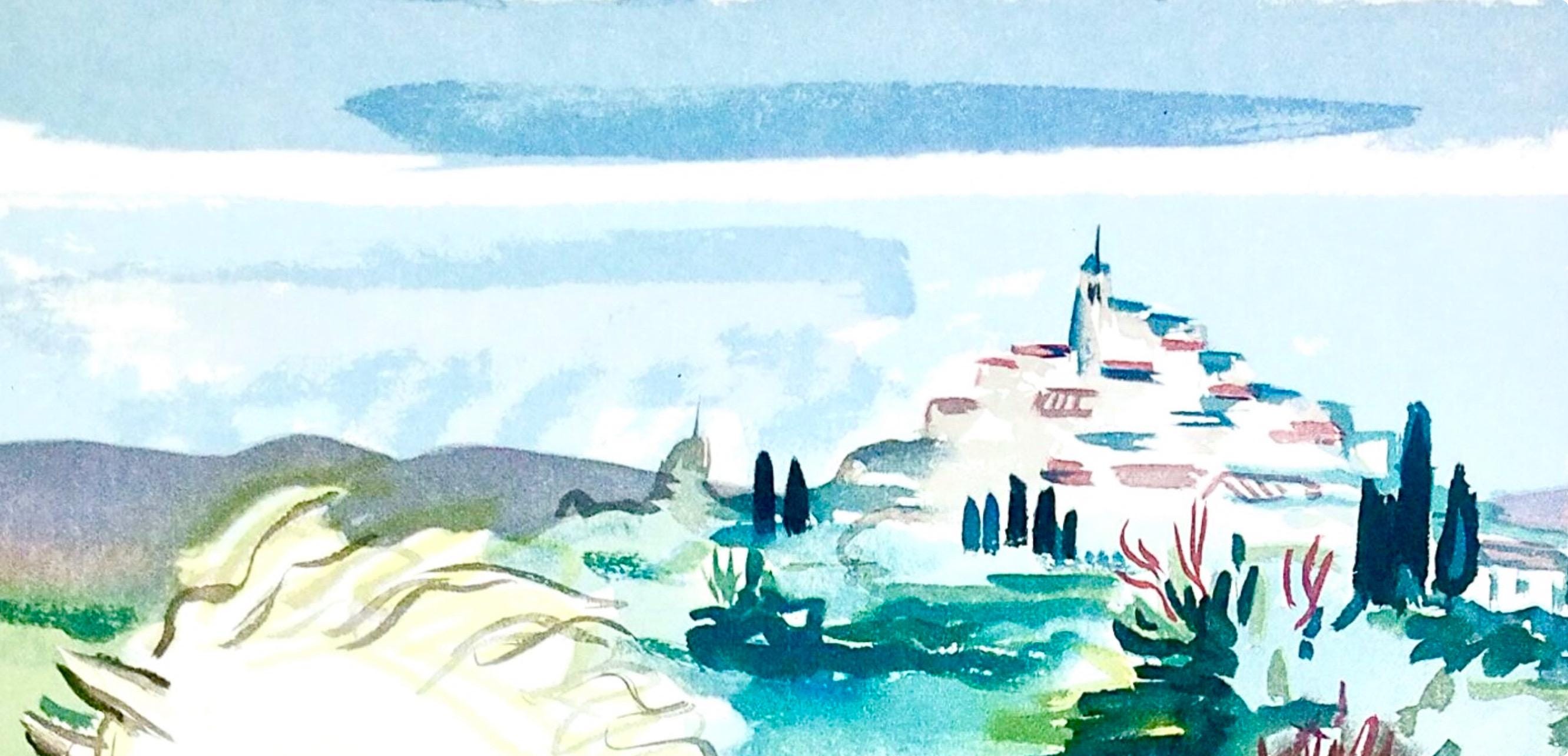 Yves Brayer, Cheval et âne en Provence, Vingt fables de La fontaine, Limited Edition Woodcut