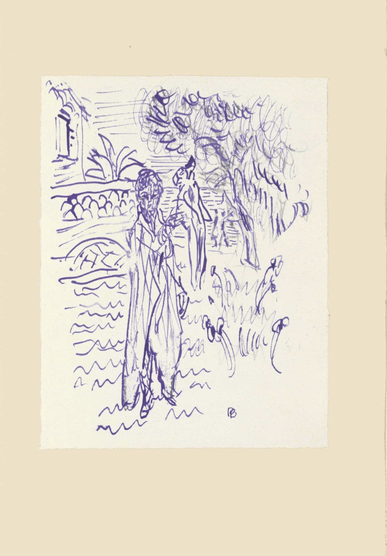 Pierre Bonnard, Composition (Terrasse 54), Pierre Bonnard Correspondences, Limited Edition Lithograph