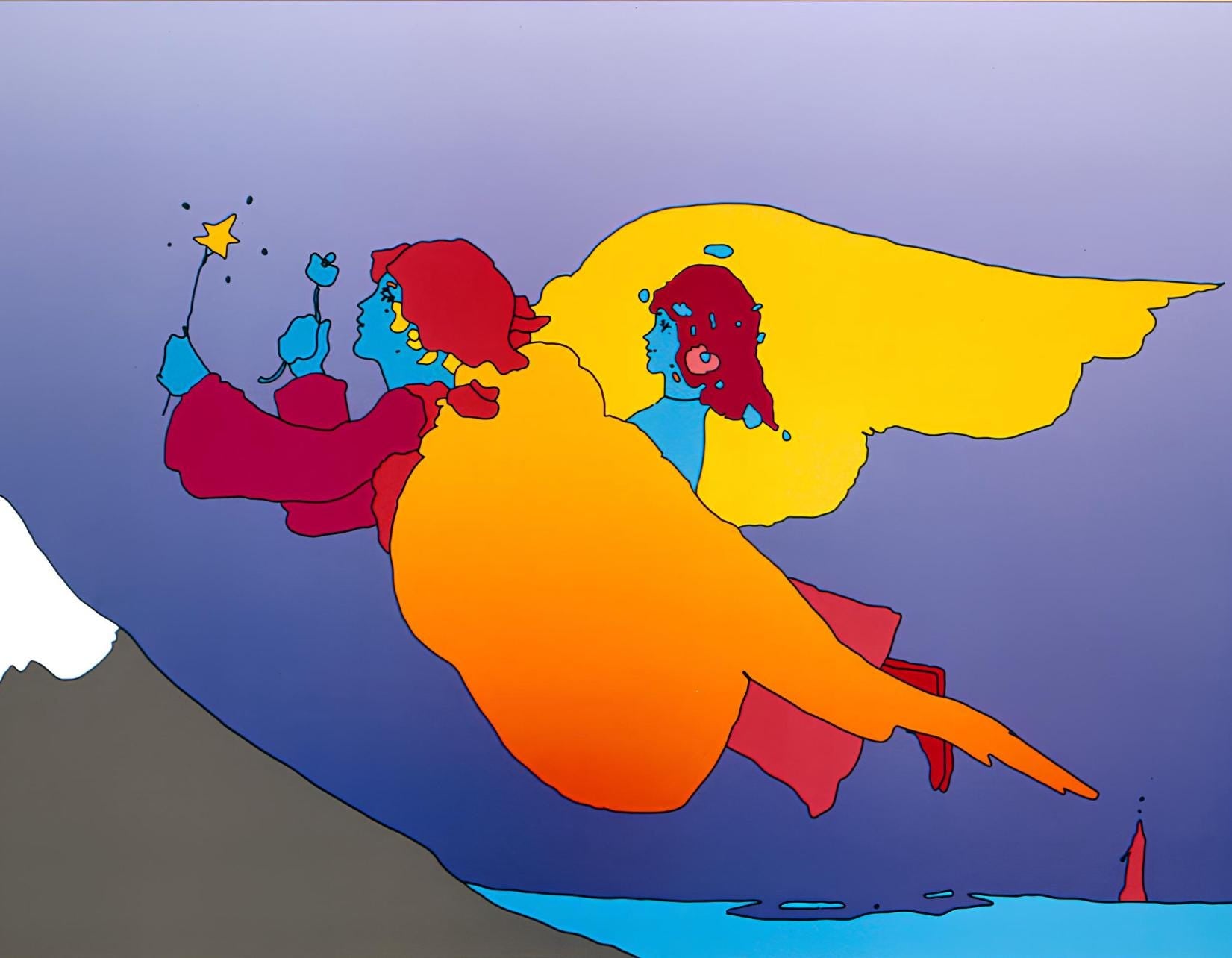 Peter Max, Cosmic Flyer, 2000, Hand Signed, Official Edition Offset Lithograph