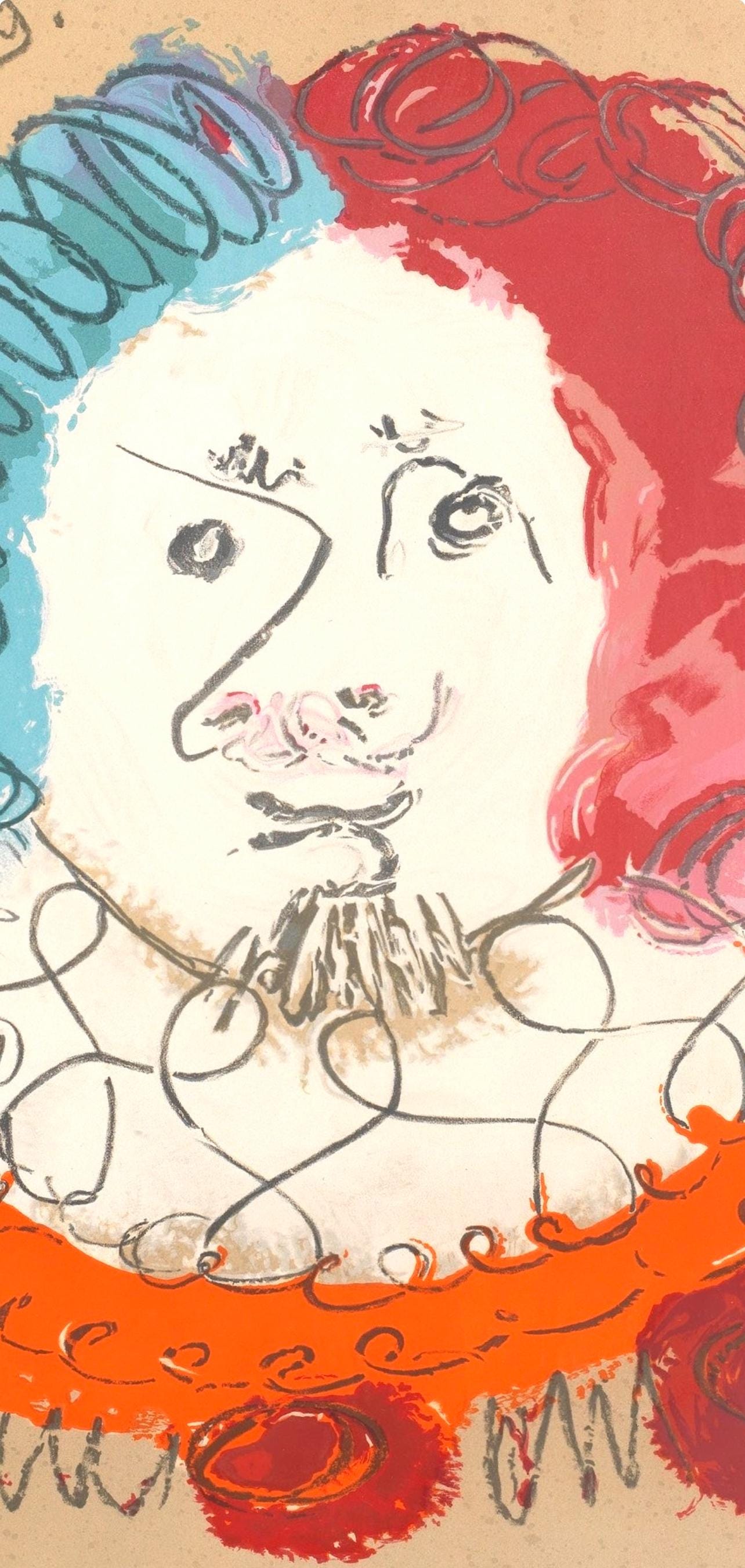 Pablo Picasso, Composition (Orozco 207-261), Vingt-Neuf Portraits Imaginaires, Limited Edition Lithograph
