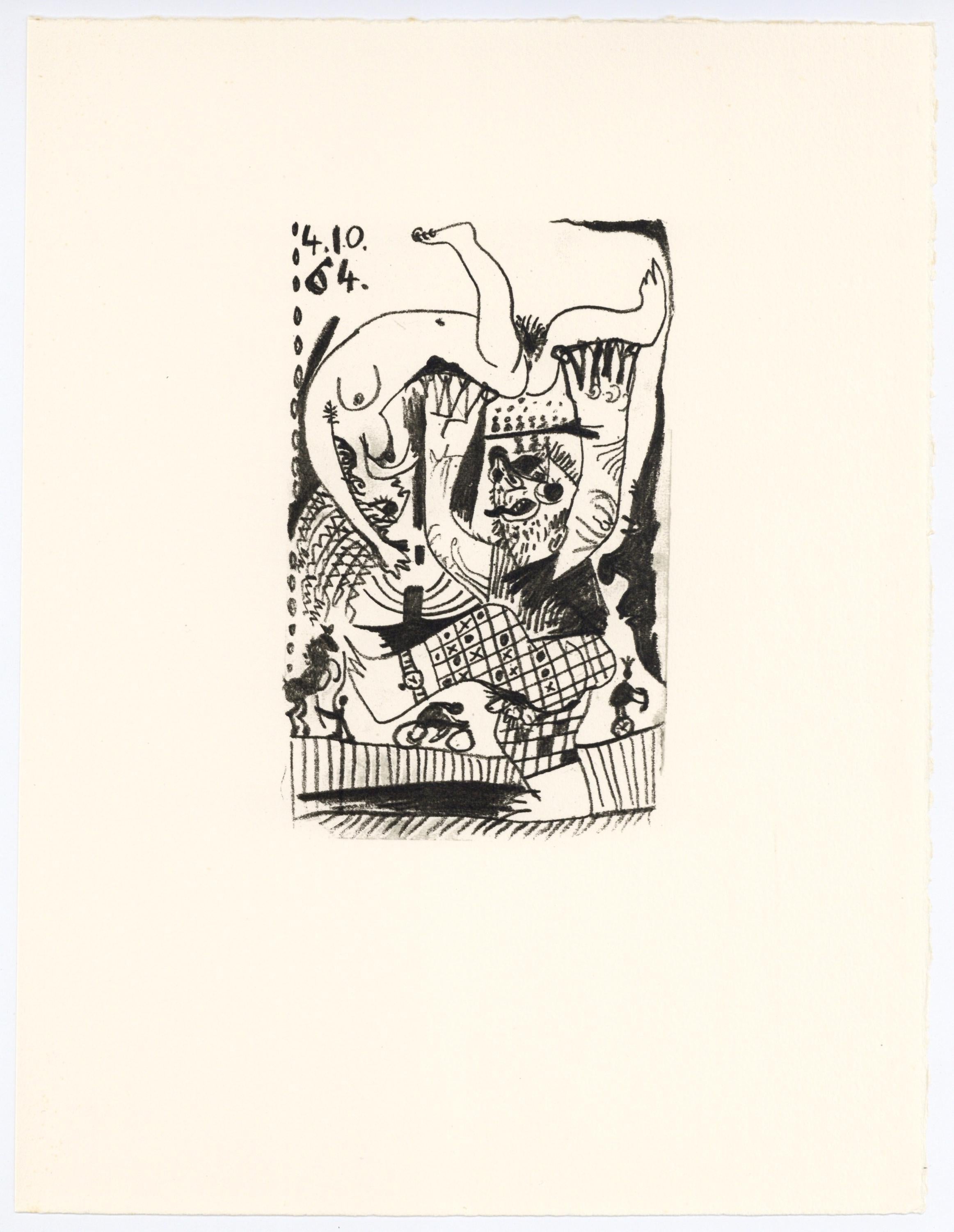 Pablo Picasso, Composition, Le Goût du Bonheur (Cramer 148; Bloch 2013), Limited Edition Mixed Media Lithograph