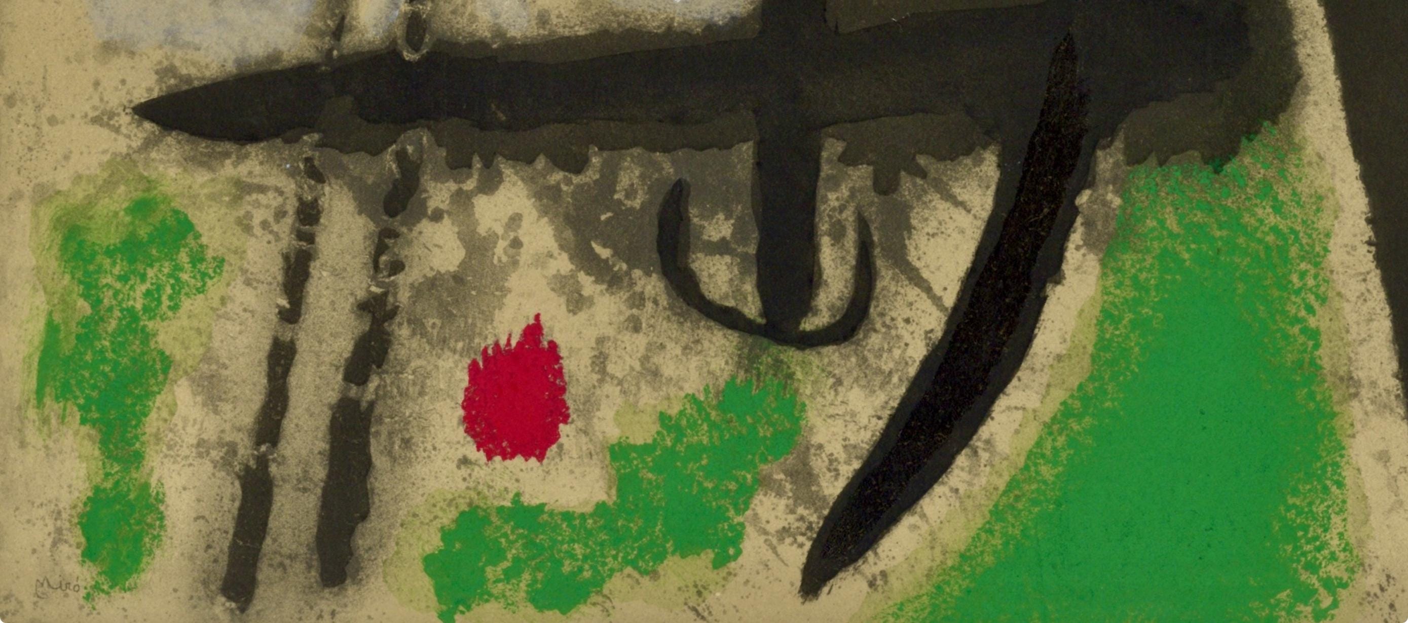 Joan Miró, Composition (Cramer 103; Mourlot 382-383), Miró Cartones 1956-1965, Limited Edition Lithograph