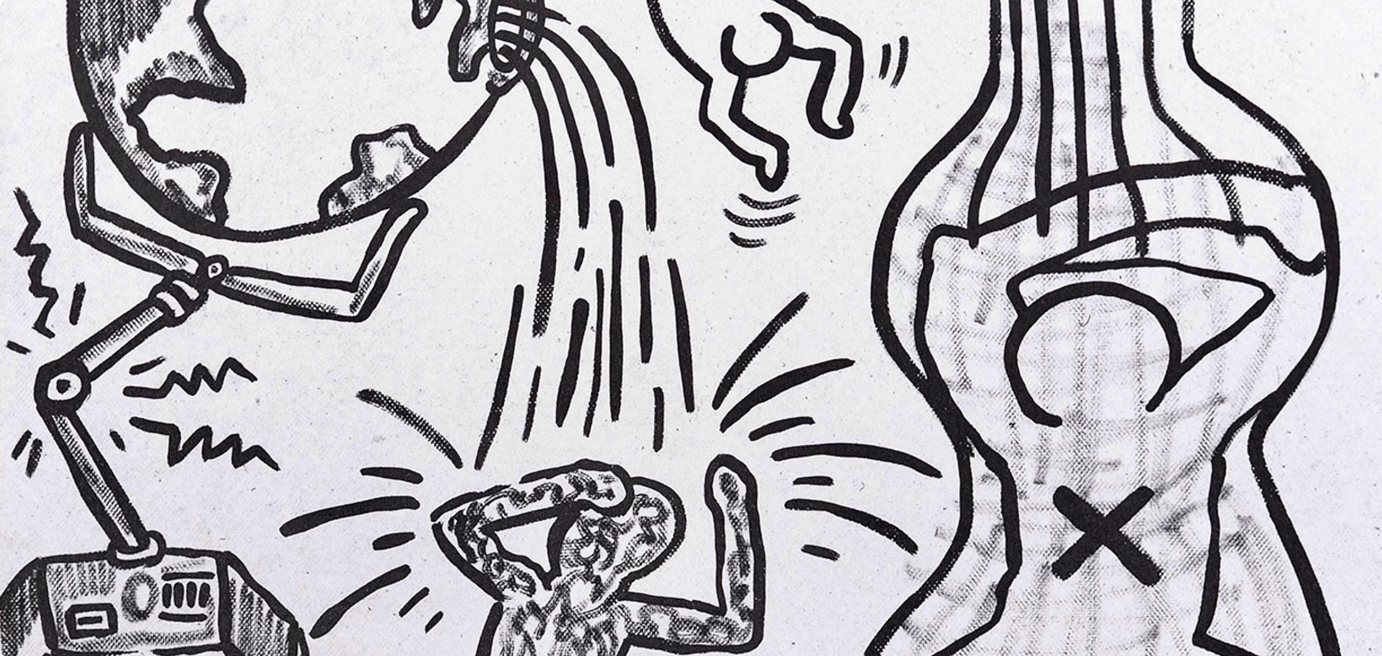 Keith Haring, Composition, Against All Odds, Limited Edition Lithograph