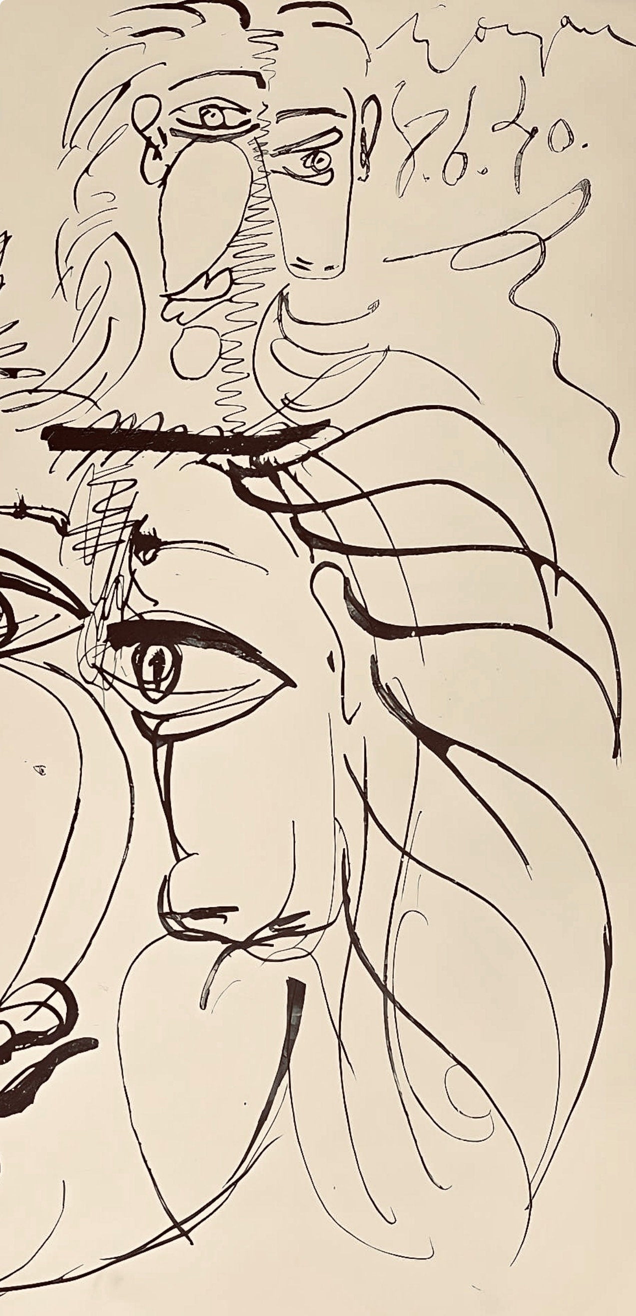 Pablo Picasso, Composition, Carnet de dessins de Picasso, Cahiers d’Art, Limited Edition Lithograph