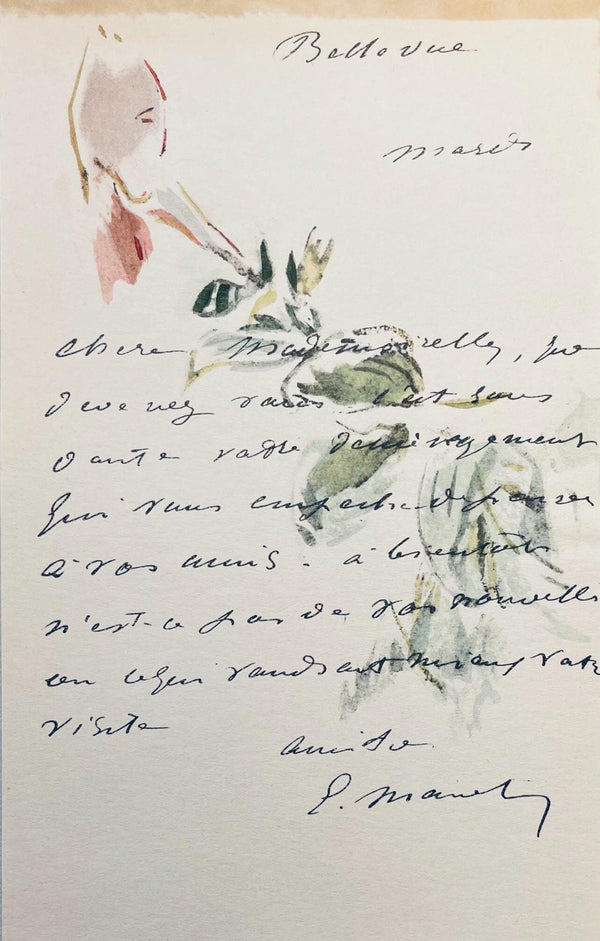 Édouard Manet, Composition, Édouard Manet, Letters with Aquarelles, Limited Edition Lithograph