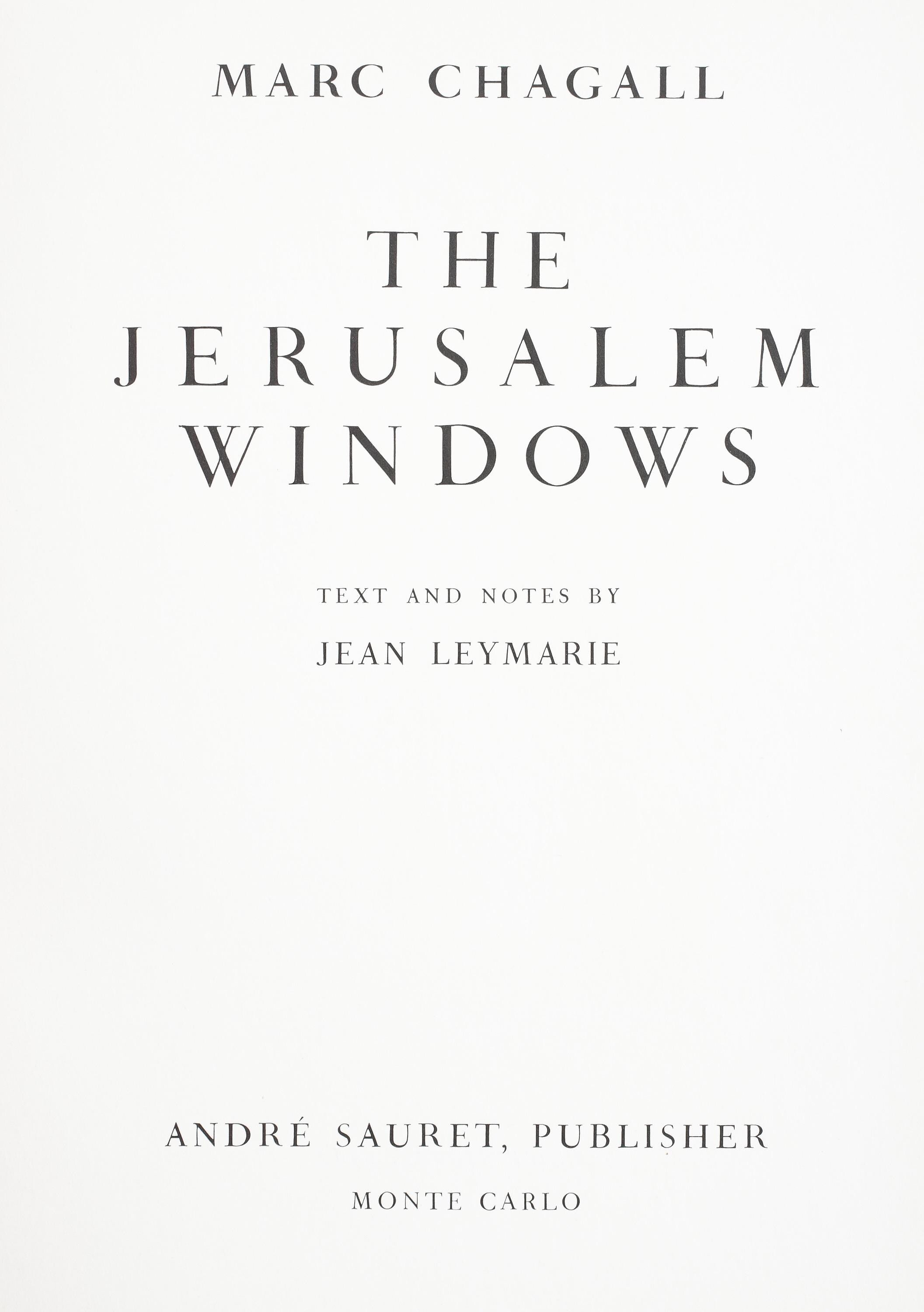 Marc Chagall, Tribe of Judah, Jerusalem Windows, Limited Edition Lithograph