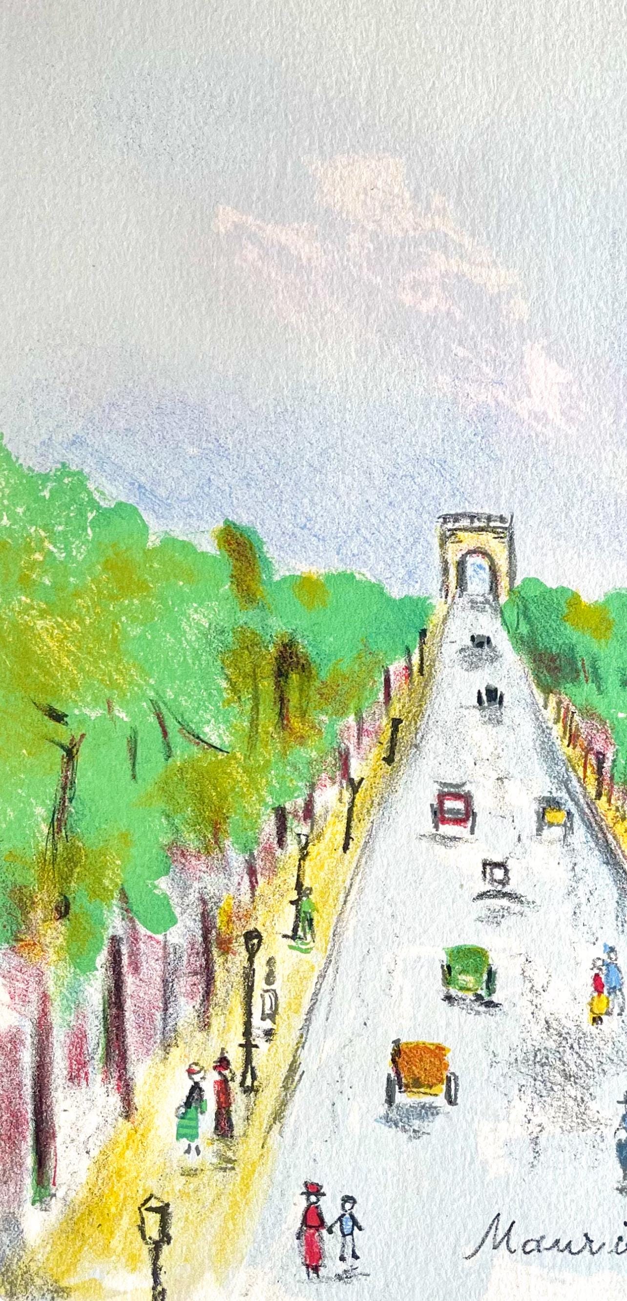 Maurice Utrillo, Arc de triomphe (Champs-Elysées), Paris Capitale, Limited Edition Lithograph