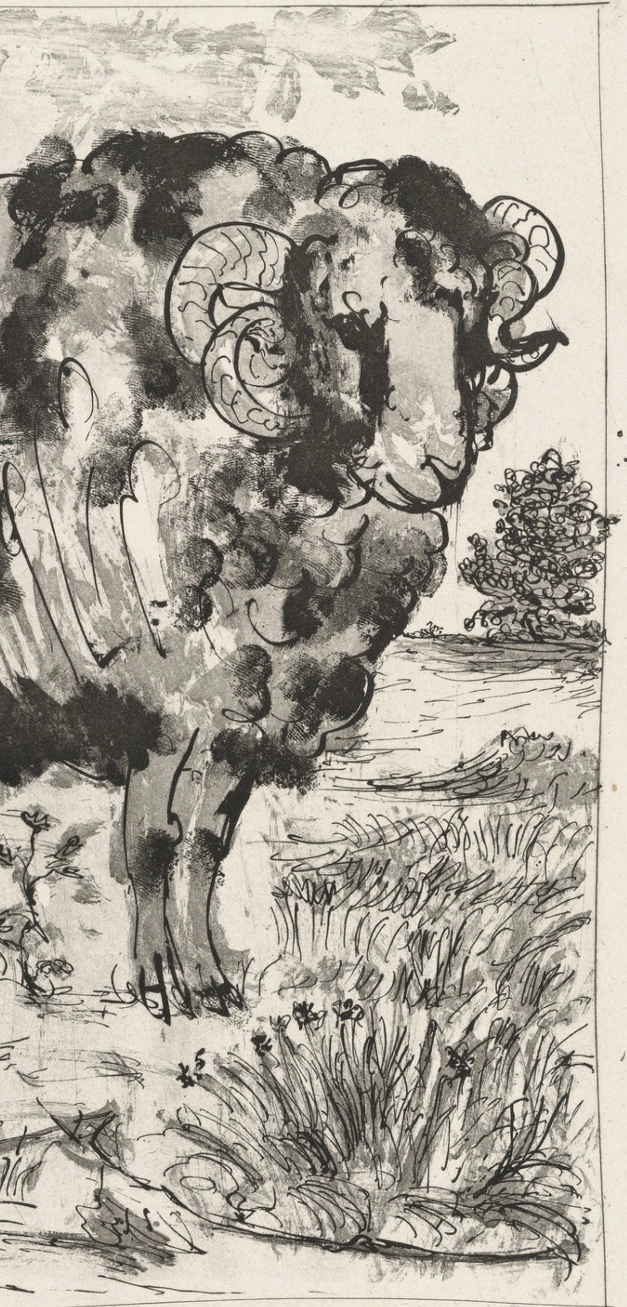 Pablo Picasso, Le Bélier, Histoire naturelle, Limited Edition Lithograph