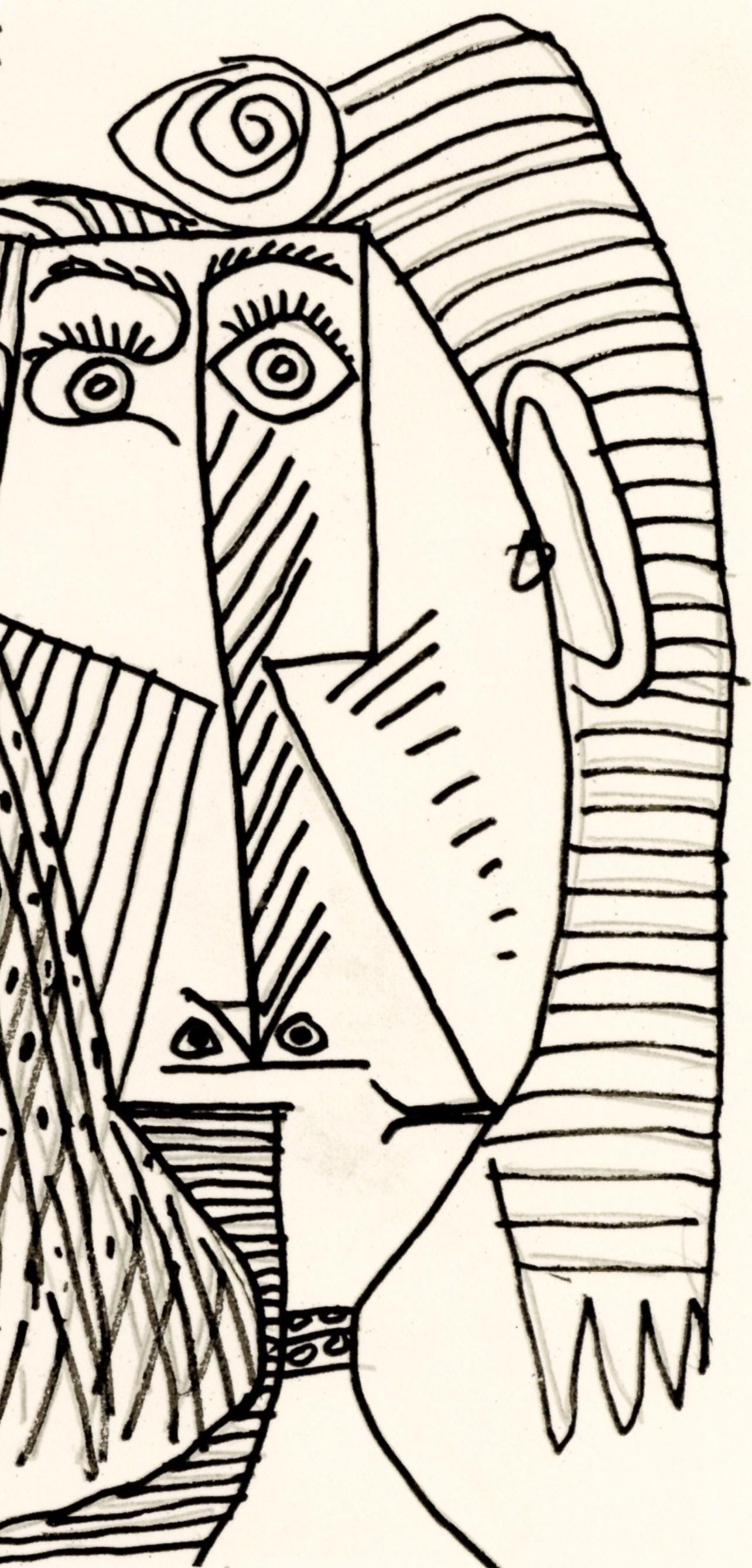 Pablo Picasso, Composition, Le Goût du Bonheur (Cramer 148; Bloch 2013), Limited Edition Mixed Media Lithograph
