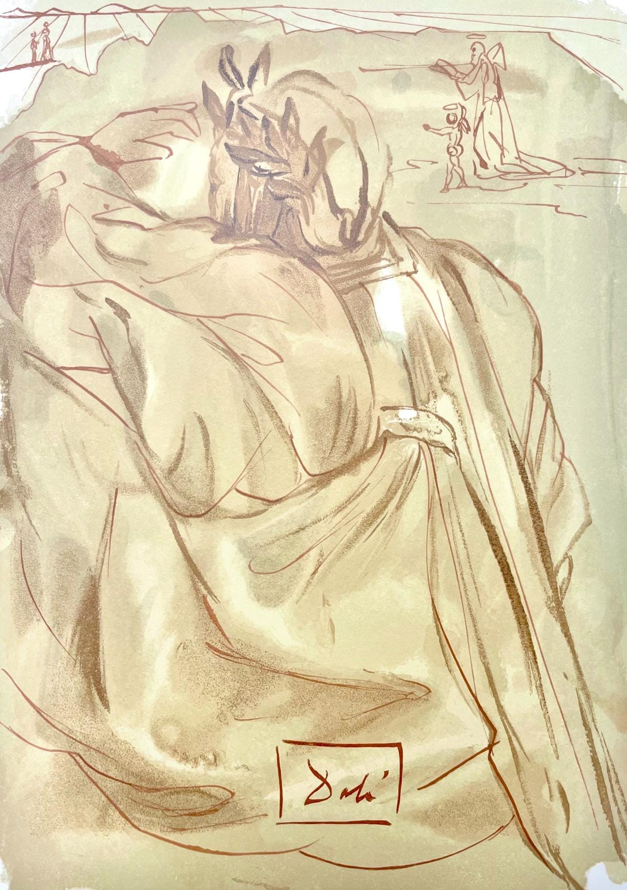 Salvador Dali, Fegefeuer XXX (Field 189-200; Michler/Löpsinger 1039-1138), Die Göttliche Komödie, Signed, Limited Edition Woodcut