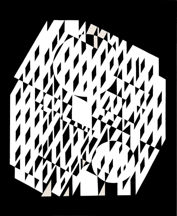 Victor Vasarely, Composition, Croisées, Limited Edition Héliogravure