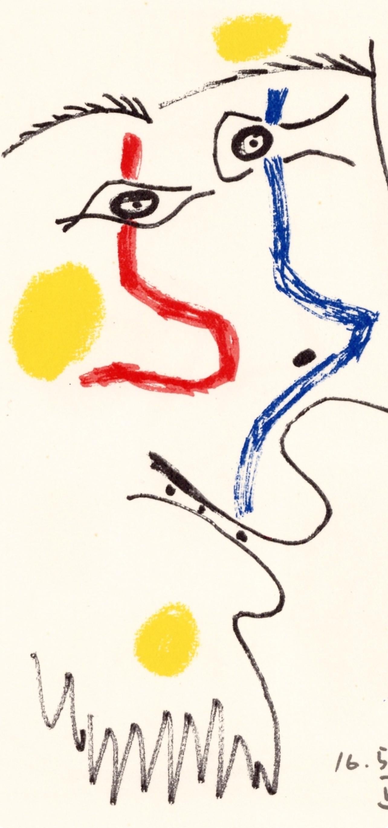 Pablo Picasso, Composition, Le Goût du Bonheur (Cramer 148; Bloch 2013), Limited Edition Mixed Media Lithograph
