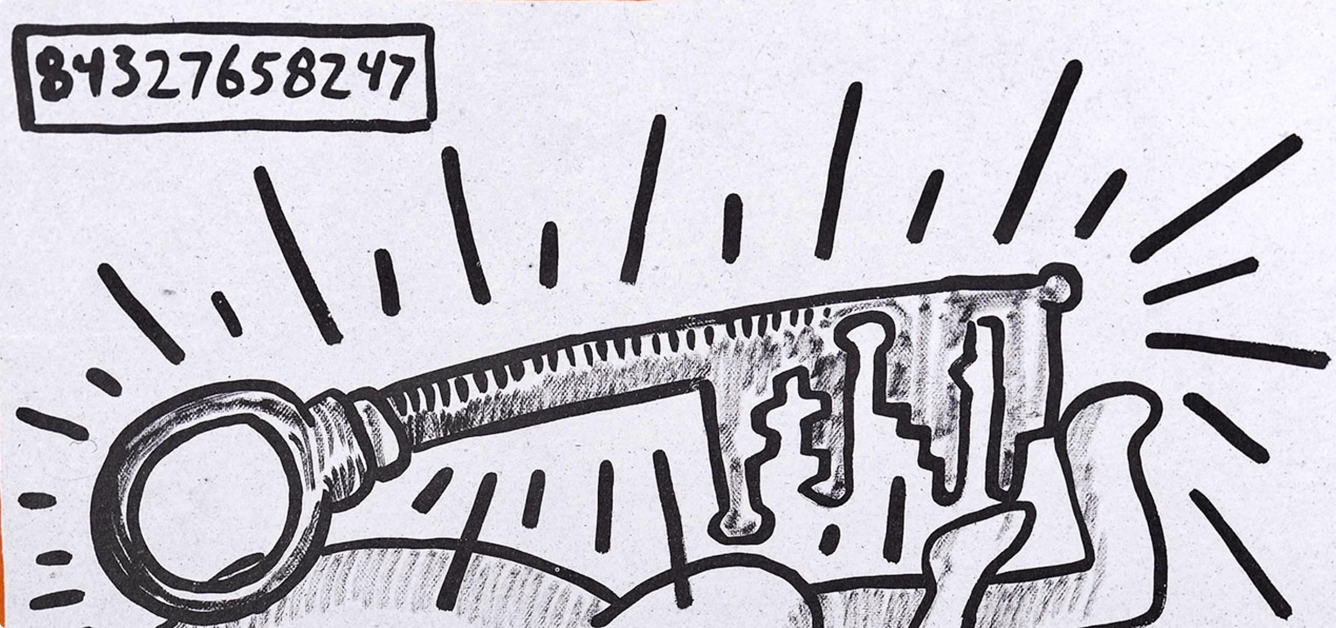Keith Haring, Composition, Against All Odds, Limited Edition Lithograph