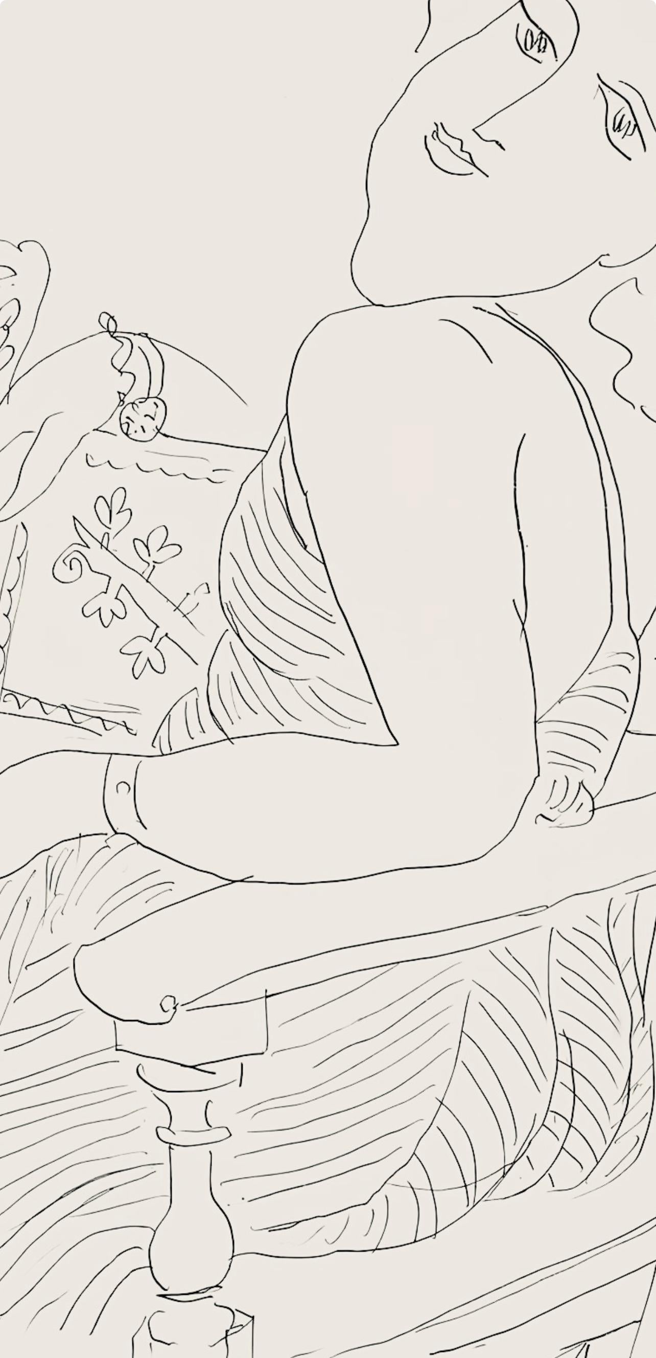 Henri Matisse, Série P, var. 6 (Duthuit 9), Henri Matisse, Dessins, Thèmes et variations, Limited Edition Lithograph
