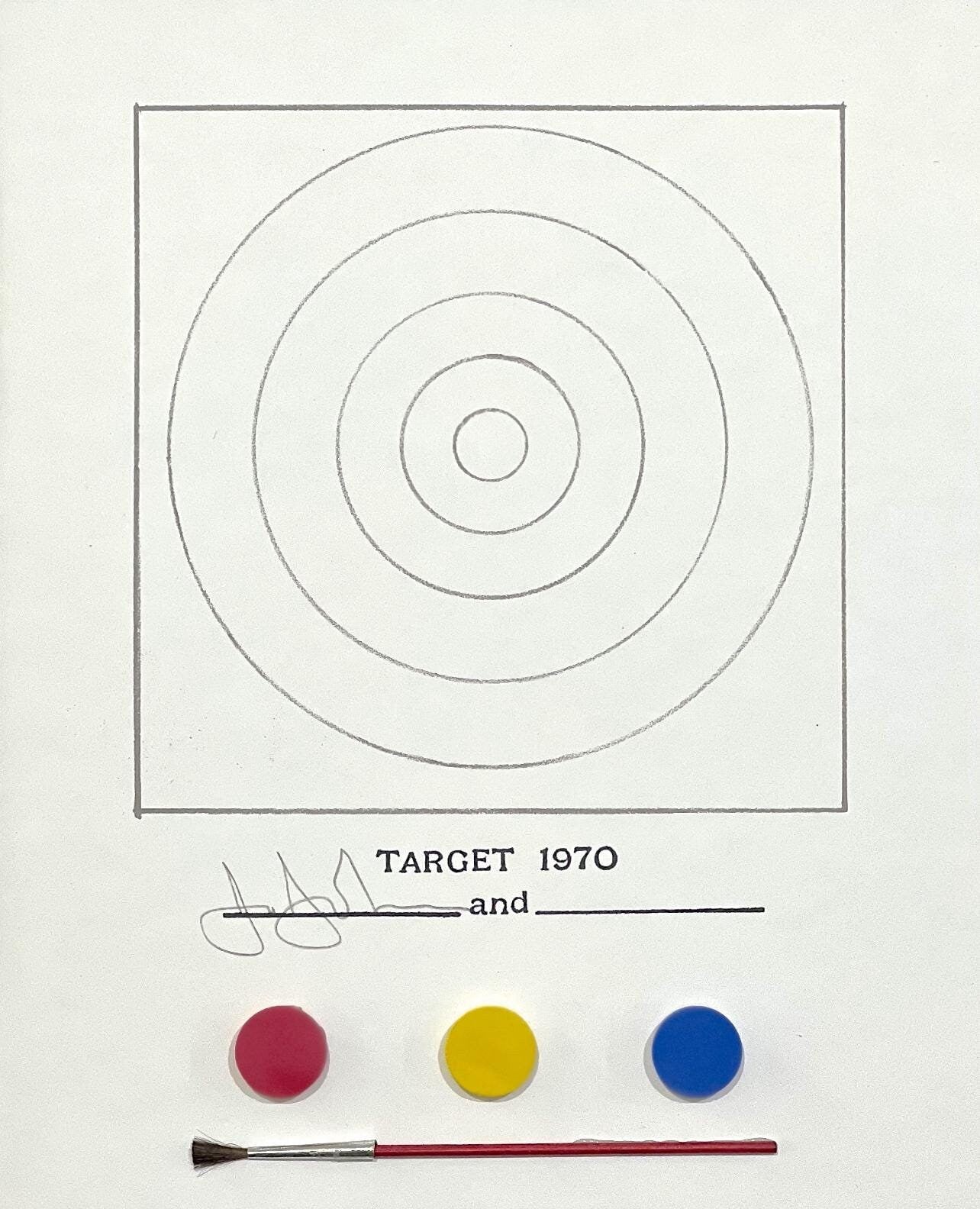Jasper Johns, Target, Technics and Creativity: Gemini G.E.L., Limited Edition Mixed Media Lithograph and Collage
